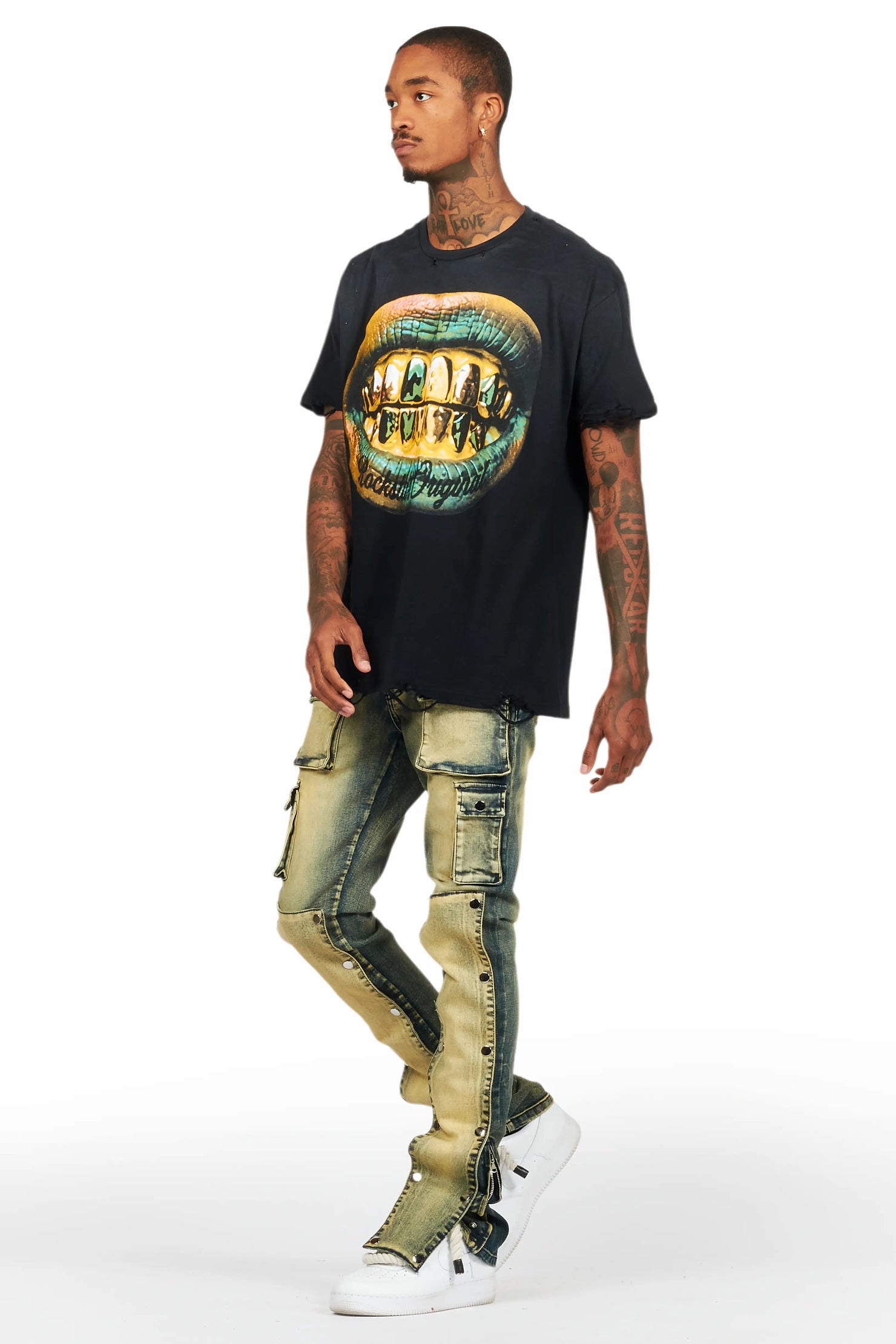 Gonen Black Oversized Graphic T-Shirt