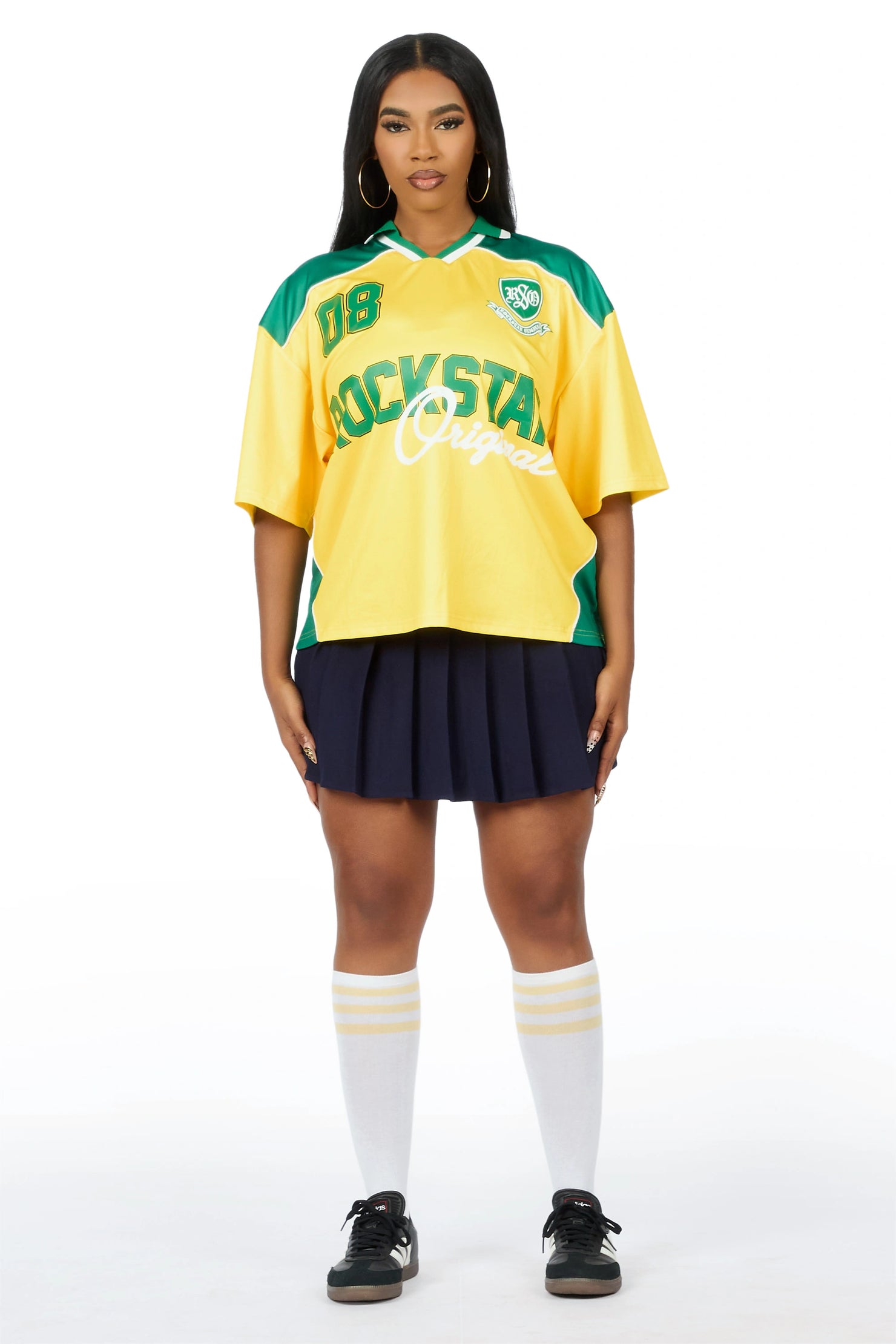 Sheanette Yellow/Green Graphic Jersey