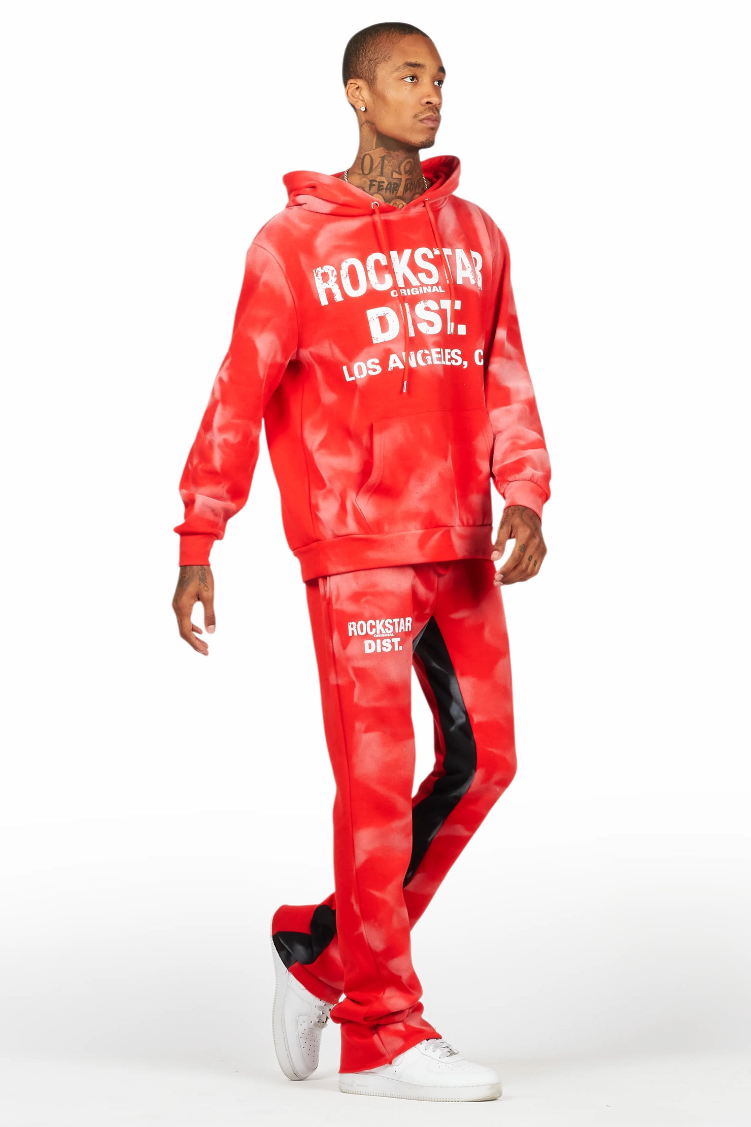 Nelly Red Hoodie/Baggy Track Pant Set