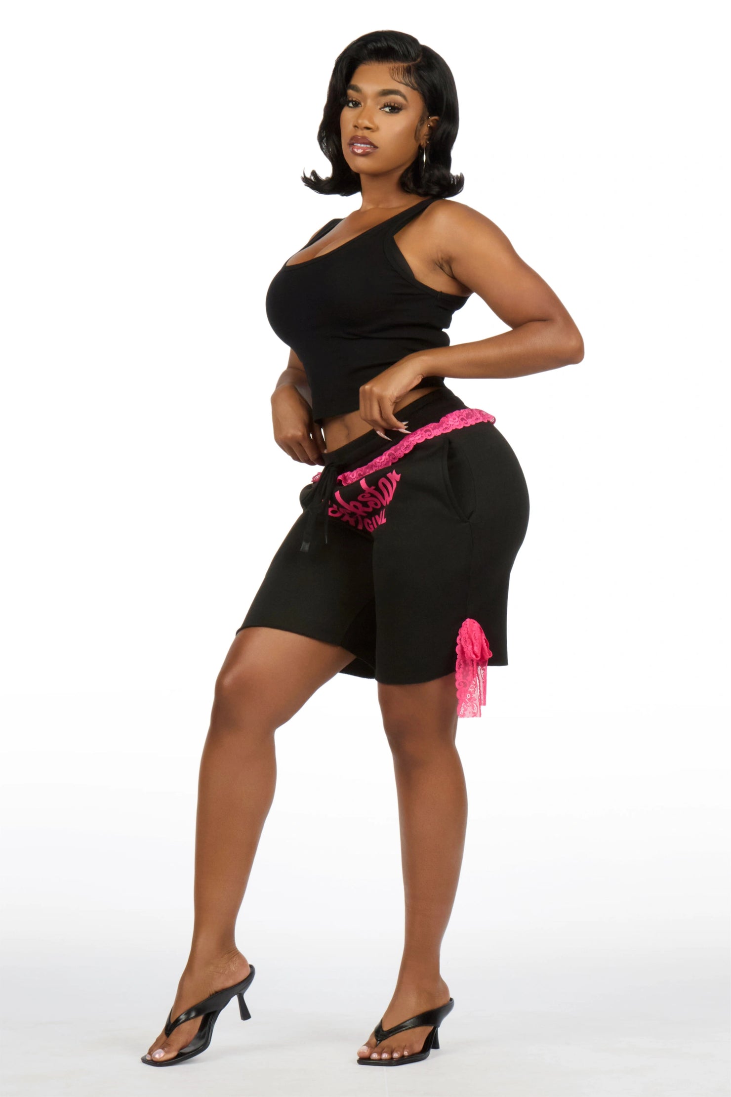 Lala Black Baggy Short