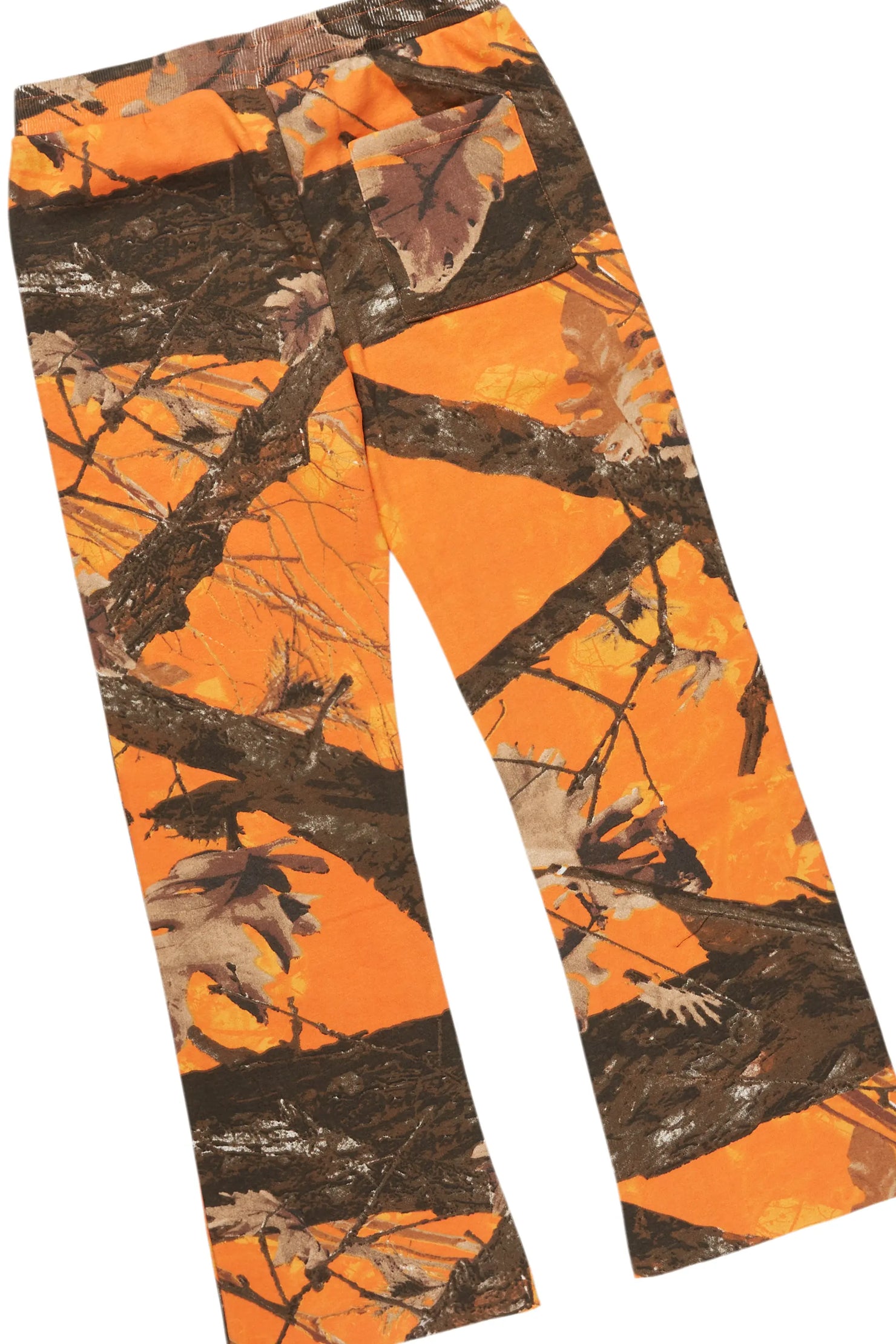 Boys Tabby Orange Graphic Stacked Flare Track Set