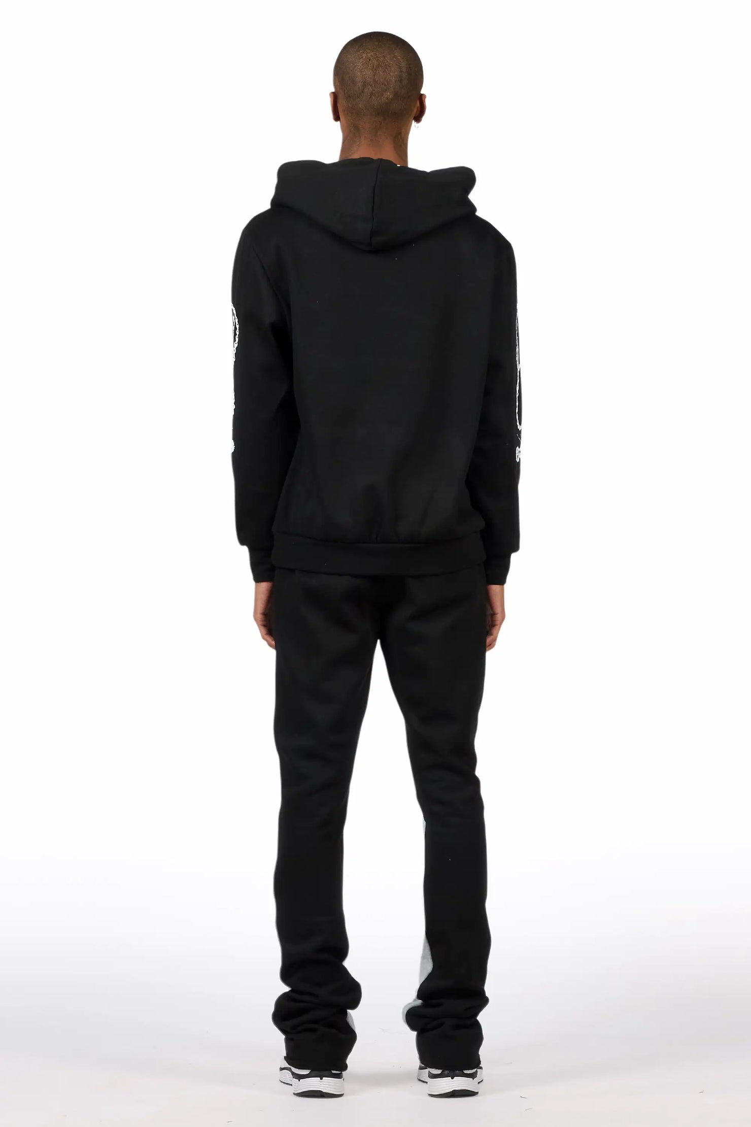 Vontae Black/Grey Hoodie/Stacked Flare Track Set