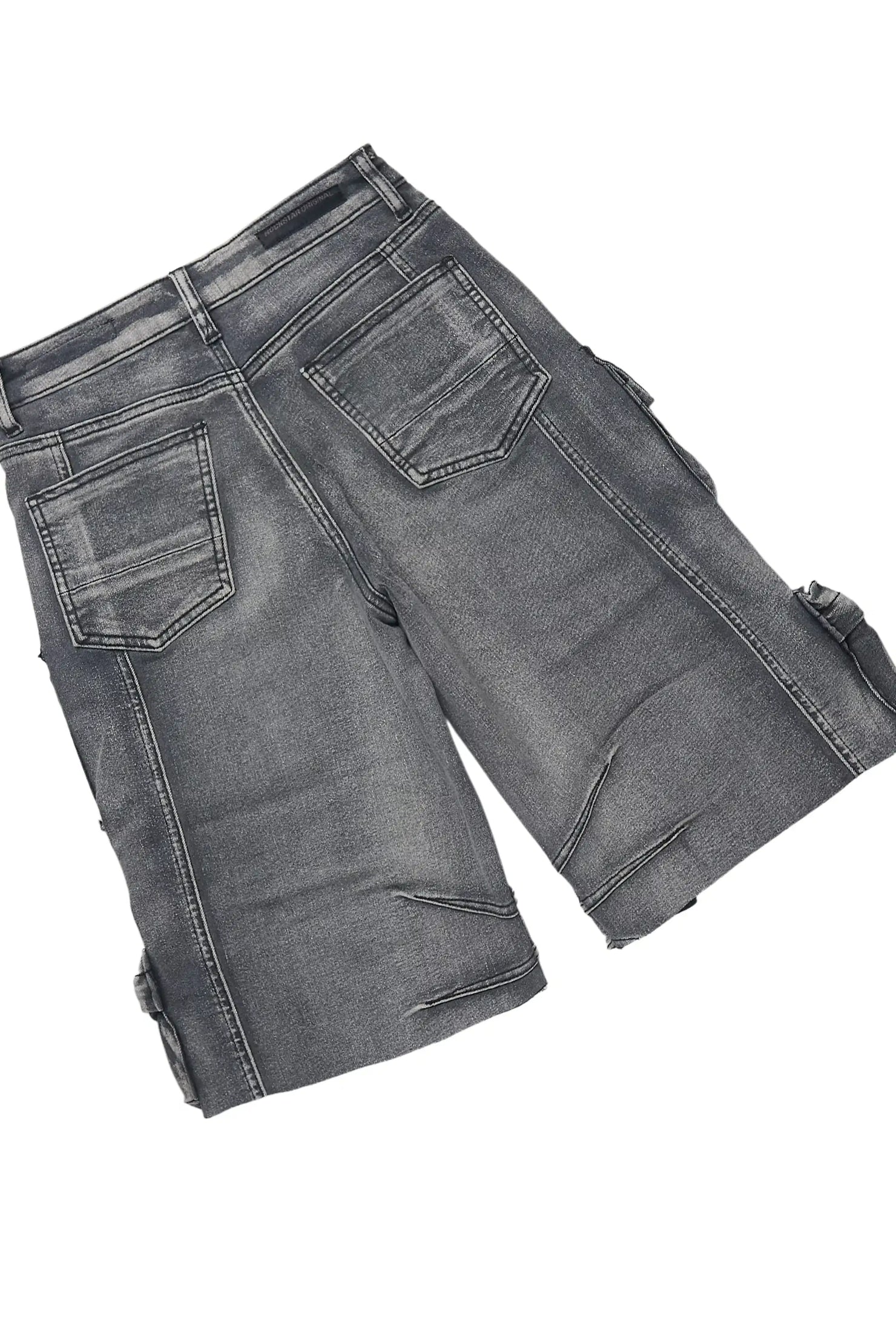 Boys Deston Red/Grey Double Layer T-Shirt/Denim Jort Set