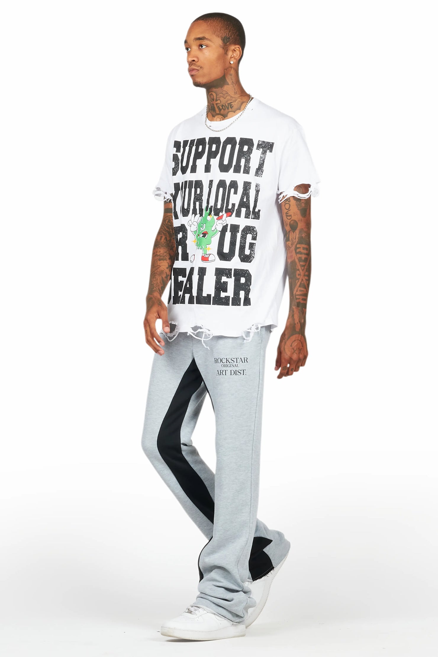 Briggs Heather Grey Baggy Pant