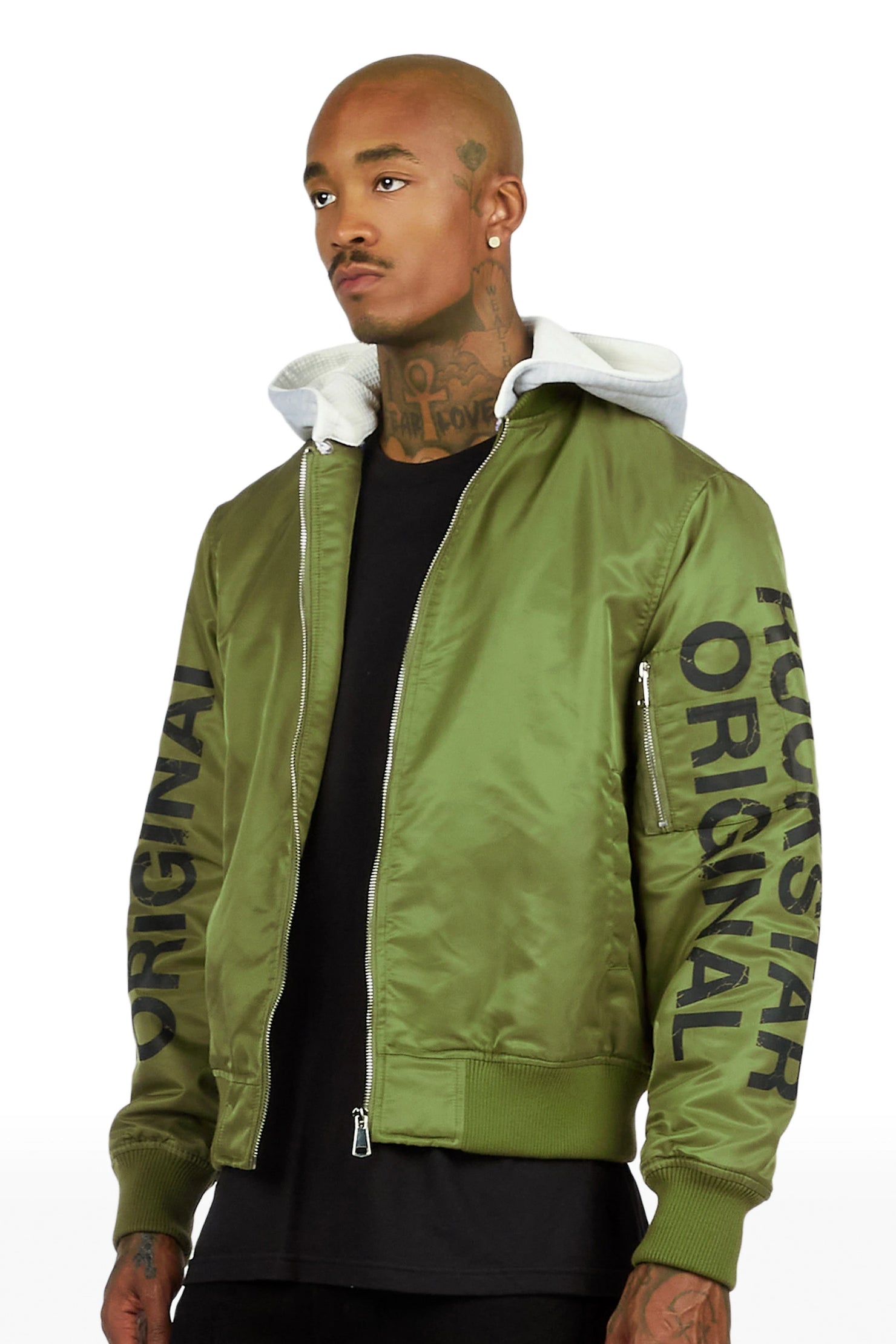 Aldrin Olive Bomber Jacket