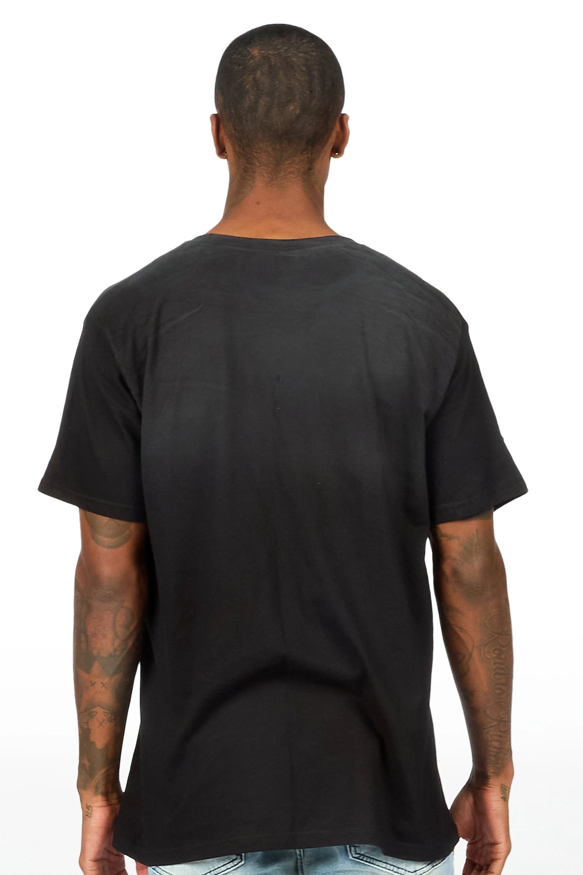 Braylon Black Oversized Graphic T-Shirt