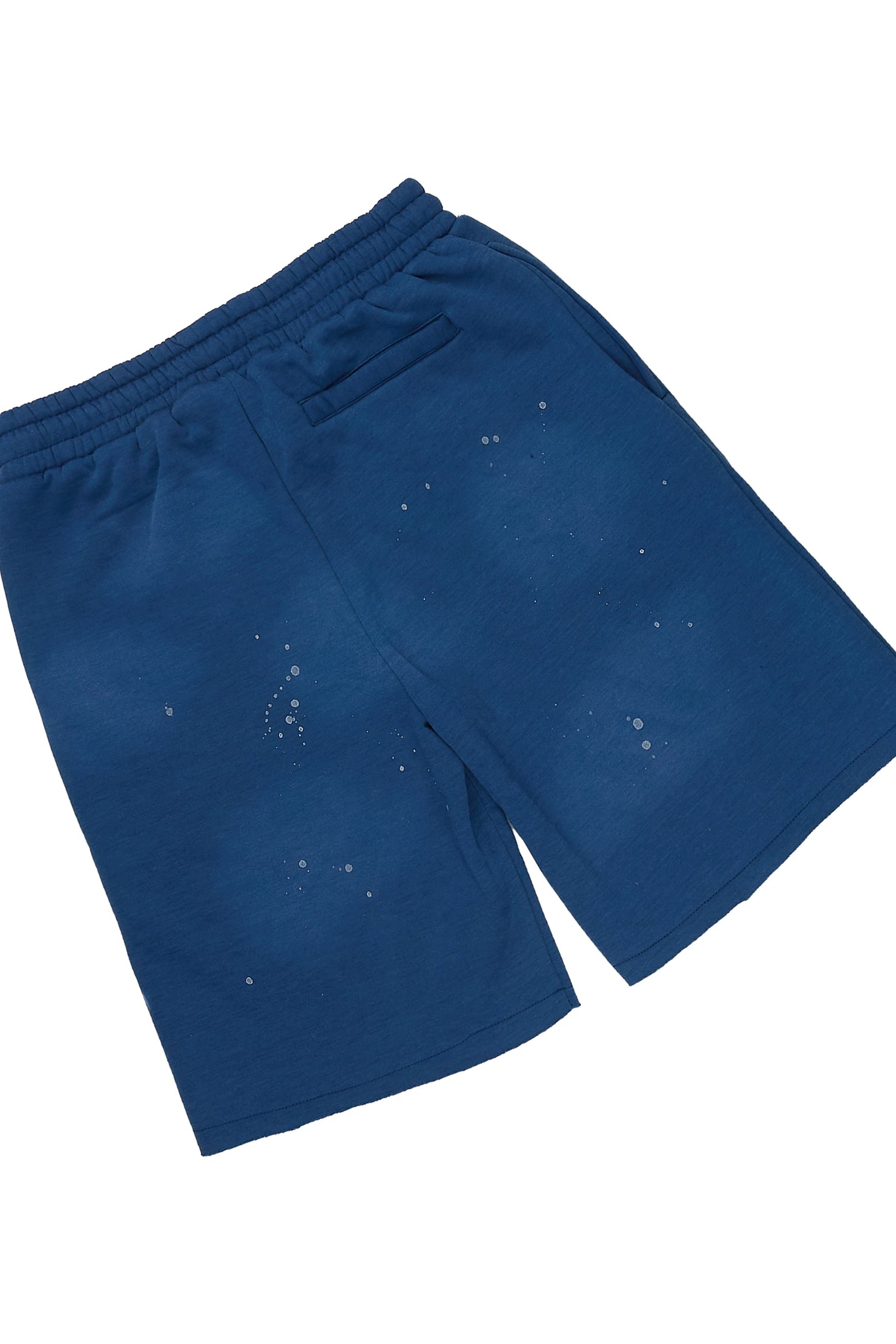 Dripped Navy Rhinestone T-Shirt/Short Set