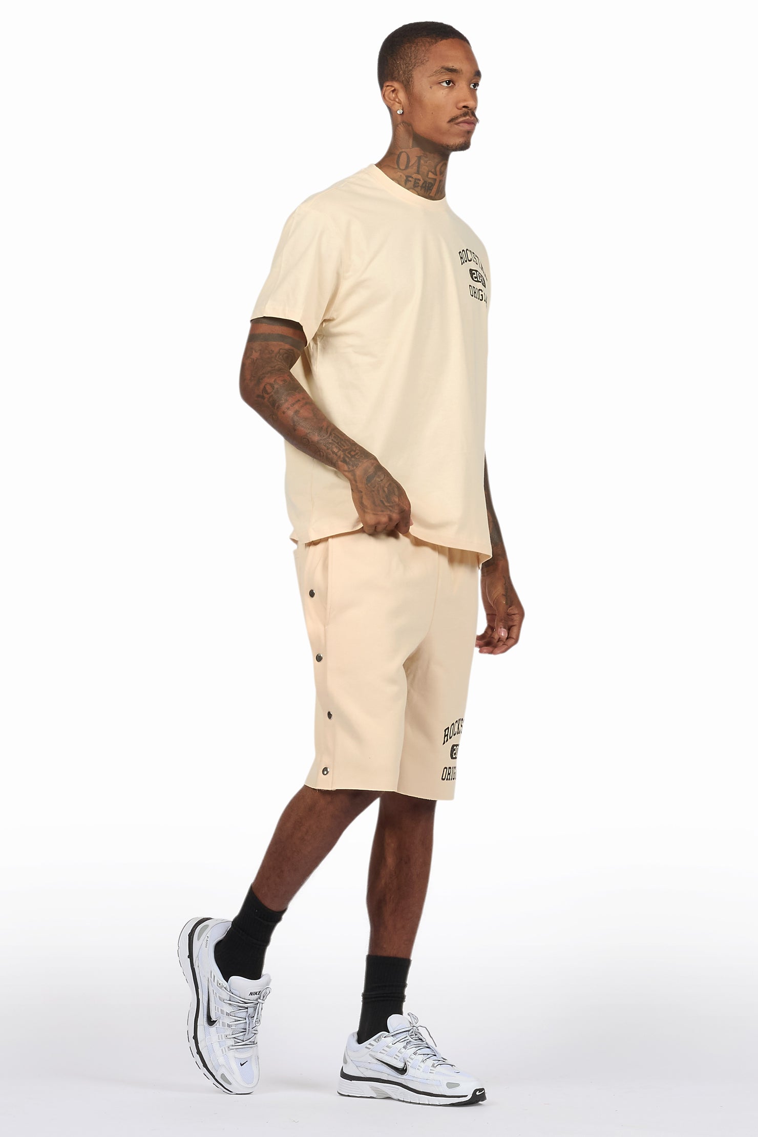 Lex Beige T-Shirt/Short Set