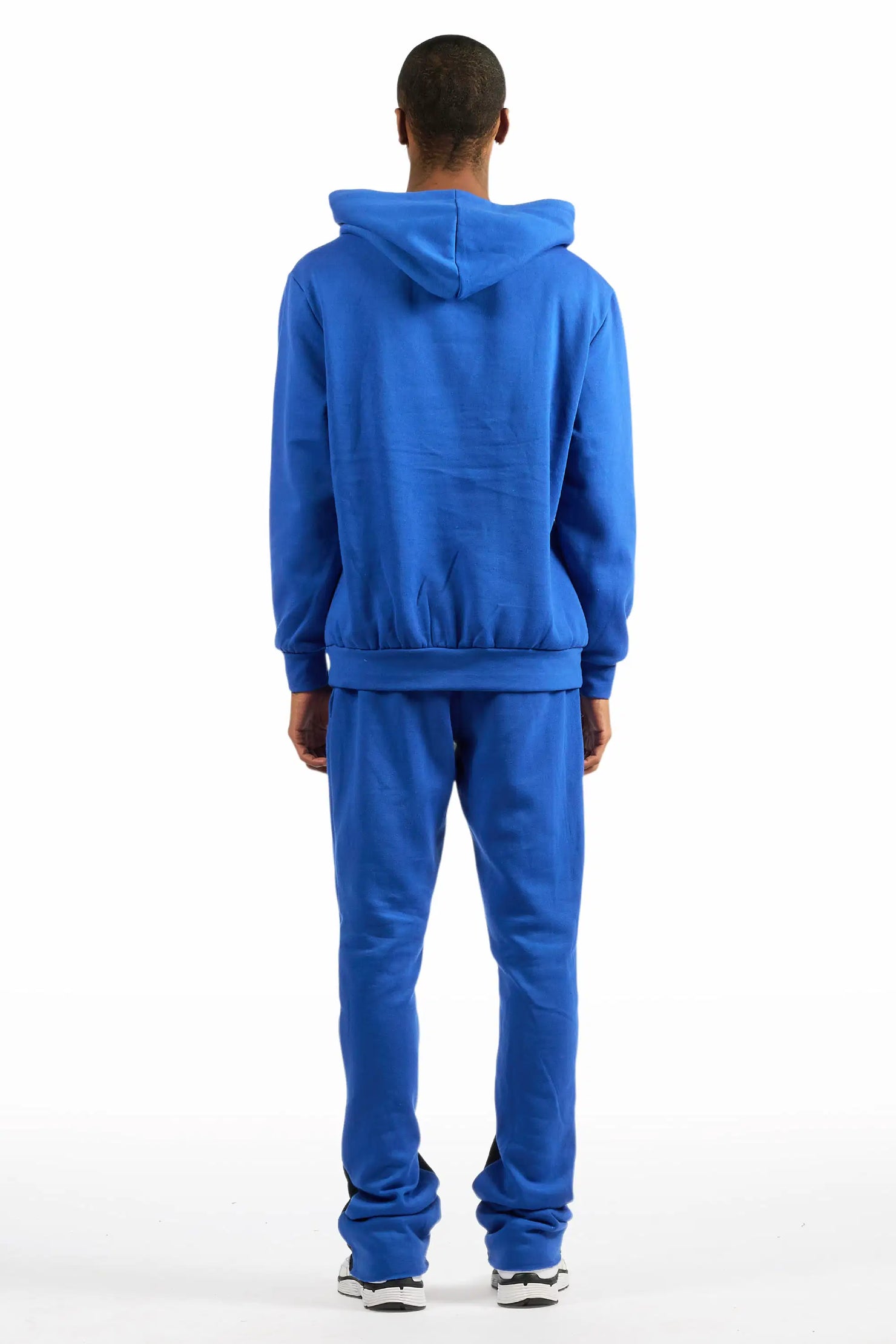Basic Royal Blue/Black Hoodie/Stacked Flare Track Set