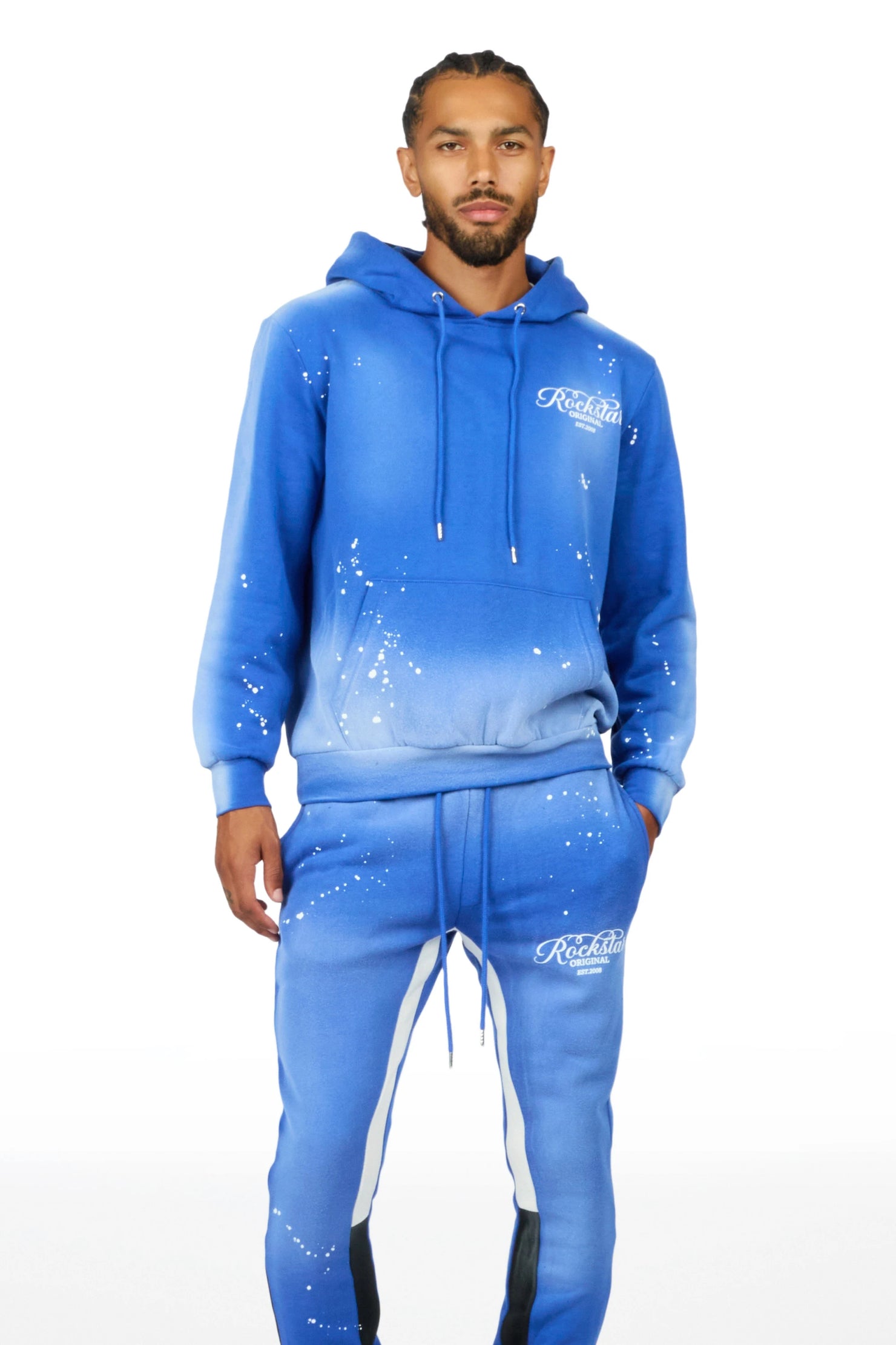 Rafter 2.0 Royal Blue Hoodie/Stacked Flare Track Set