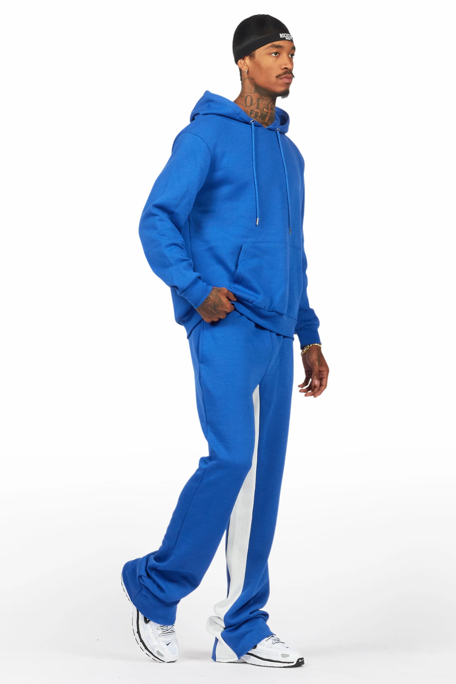 Basic Royal Blue Hoodie/Baggy Track Pant Set