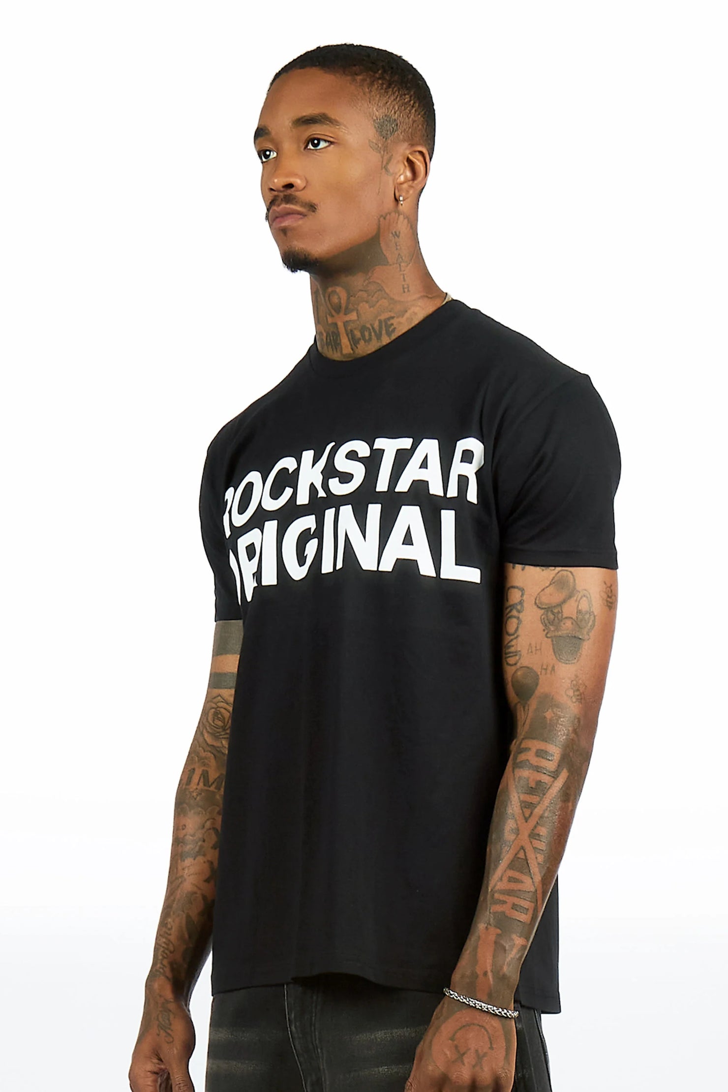 Keeth Black Oversized Graphic T-Shirt