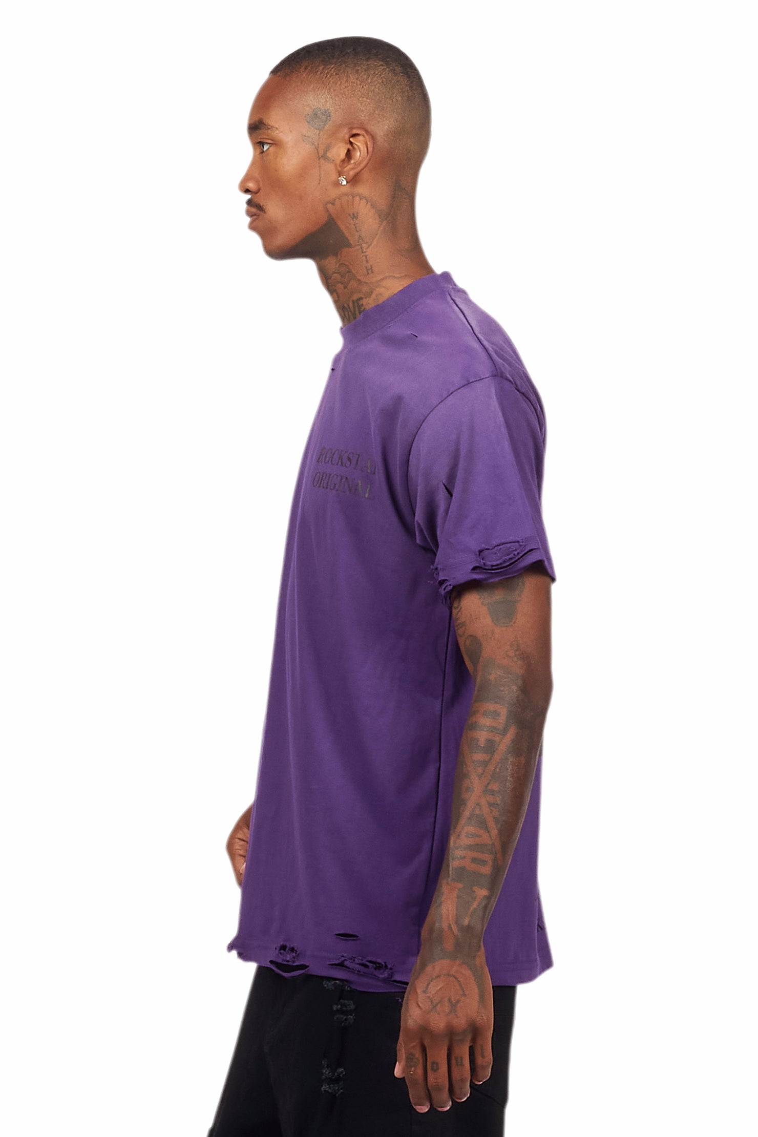Drako Purple Oversized Graphic T-Shirt
