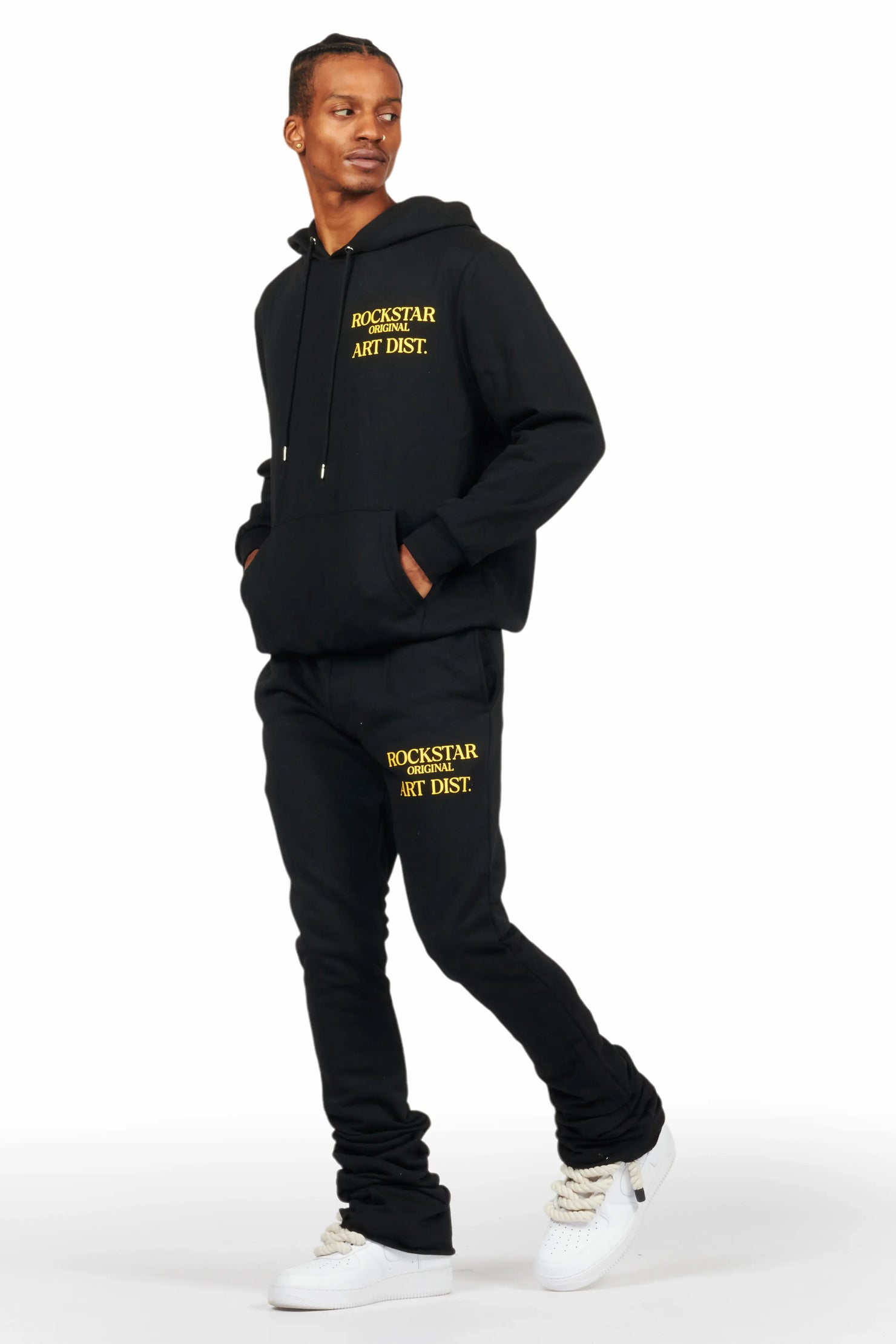 Briggs Black Hoodie/Super Stacked Flare Track Set