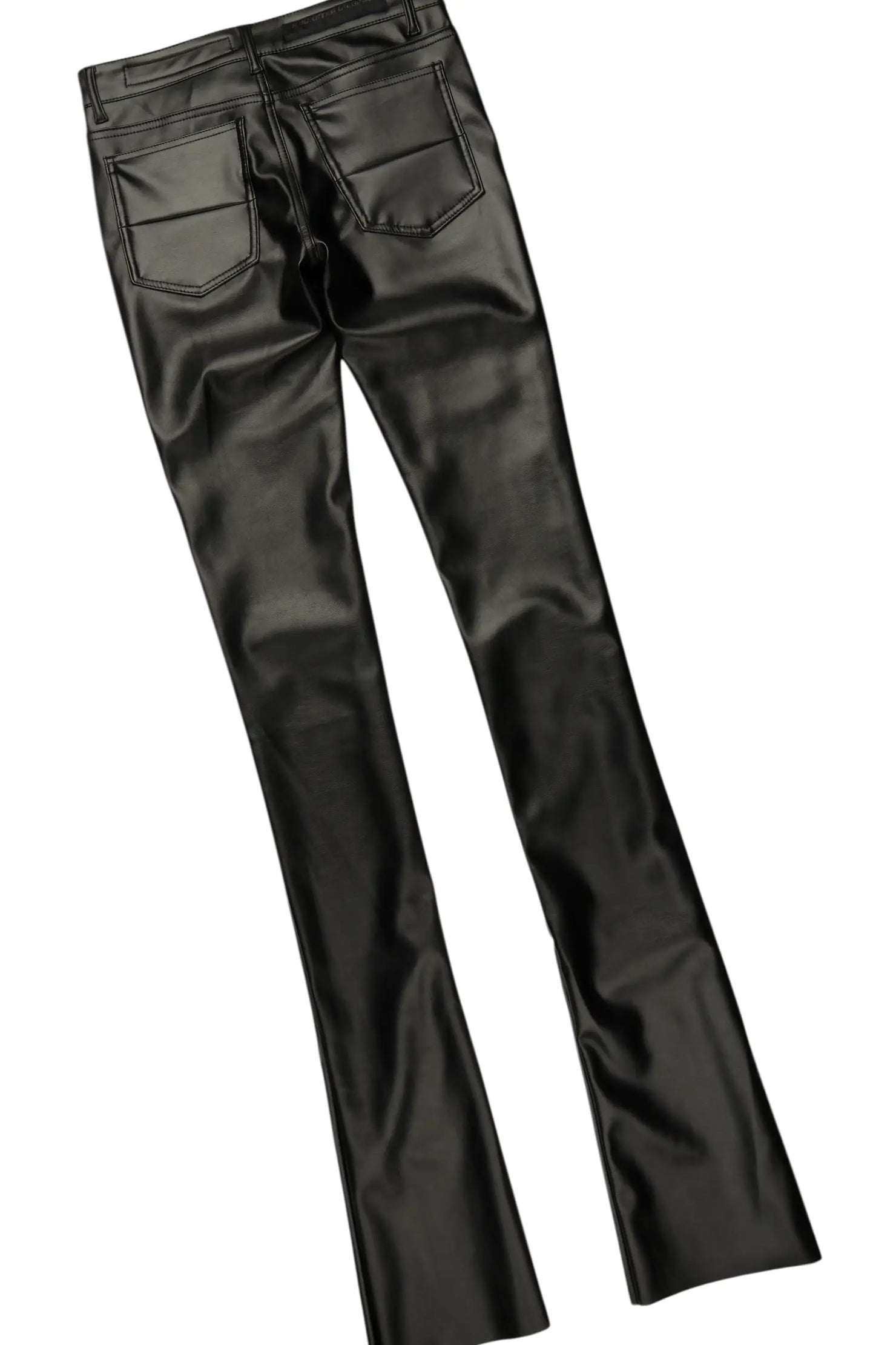 Grill Black Hoodie & Petrus Stacked Flare PU Jean Bundle