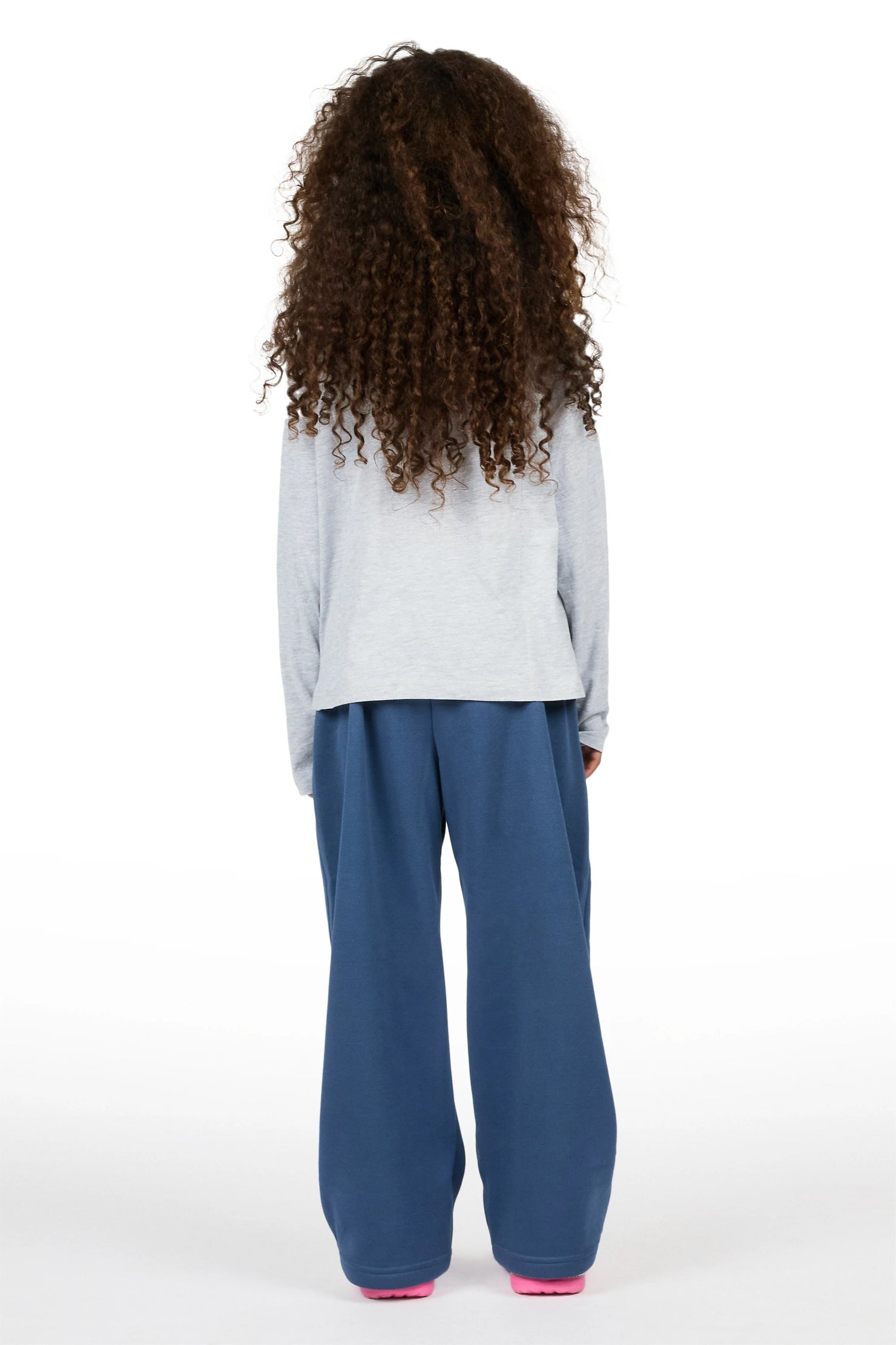 Girls Tonnea Navy Rhinestone Super Baggy Track Pant