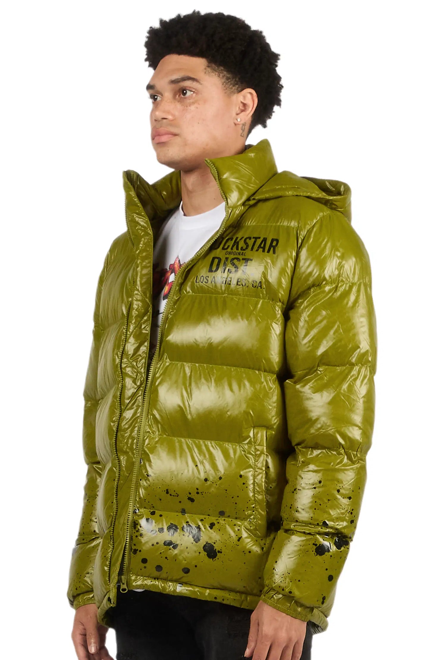 Raffer Olive Heavy Puffer Jacket