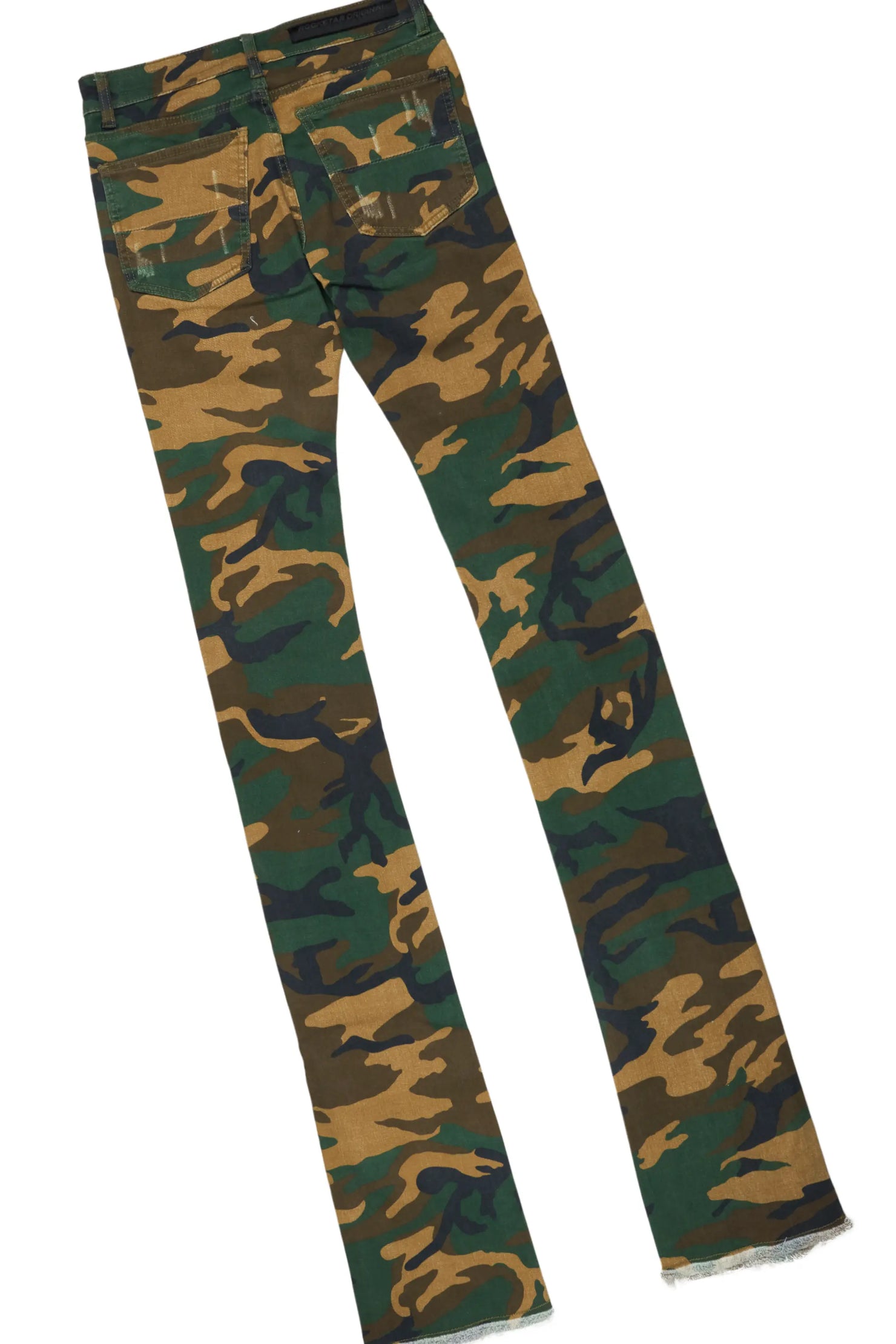 Lake Beige T-Shirt & Petrus Green Super Stacked Flare Jean Bundle