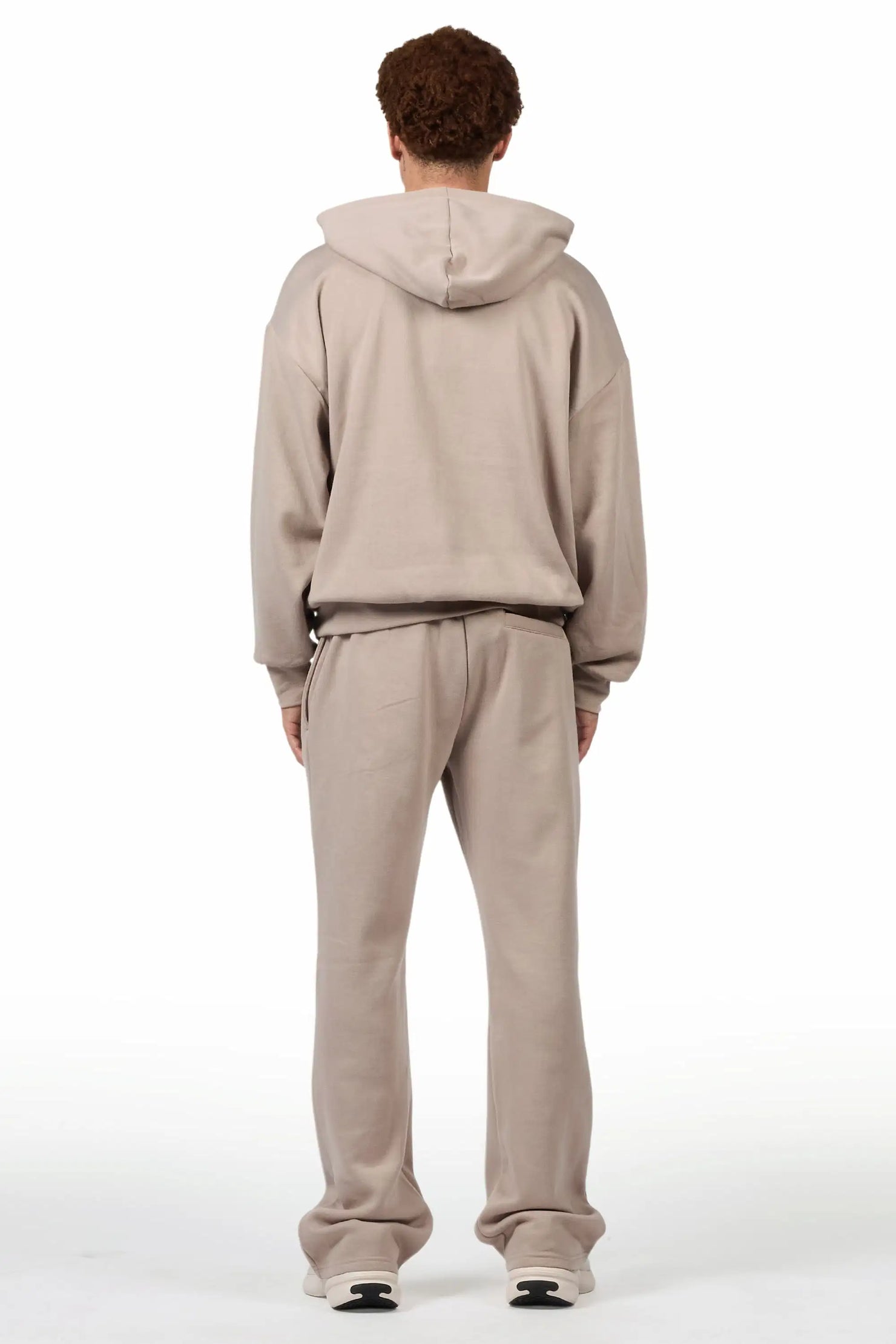 Basic Taupe Hoodie Relaxed Track Set