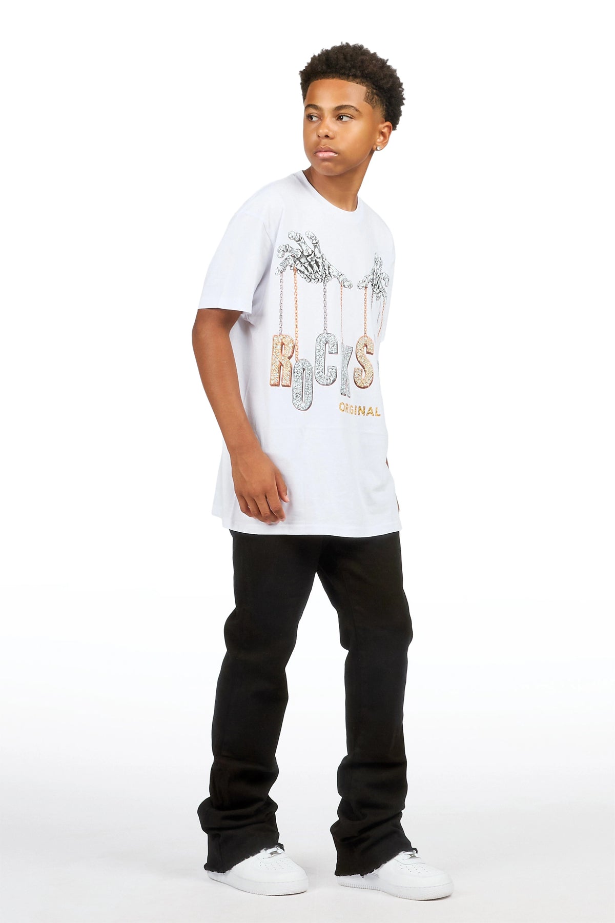 Boys Dag Jet Black 2.0 Stacked Flare Jean