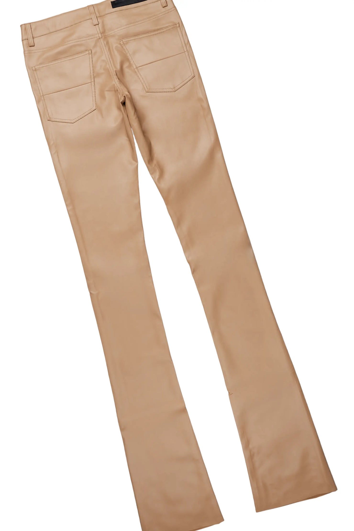 Wizzurd Black T-Shirt & Ricky Tan PU Super Stacked Jean Bundle