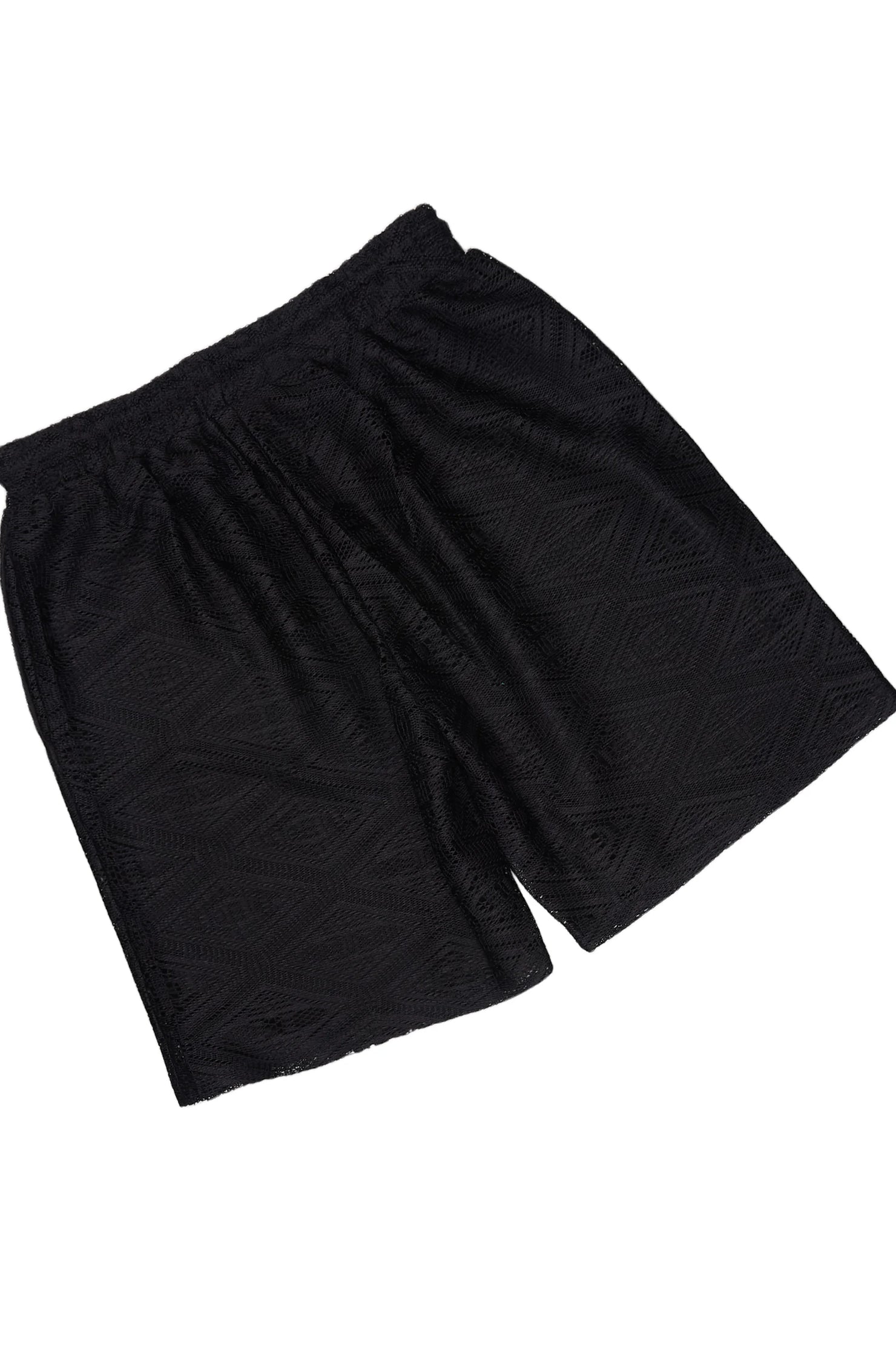 Sheck Black Button Down Shirt/Short Set