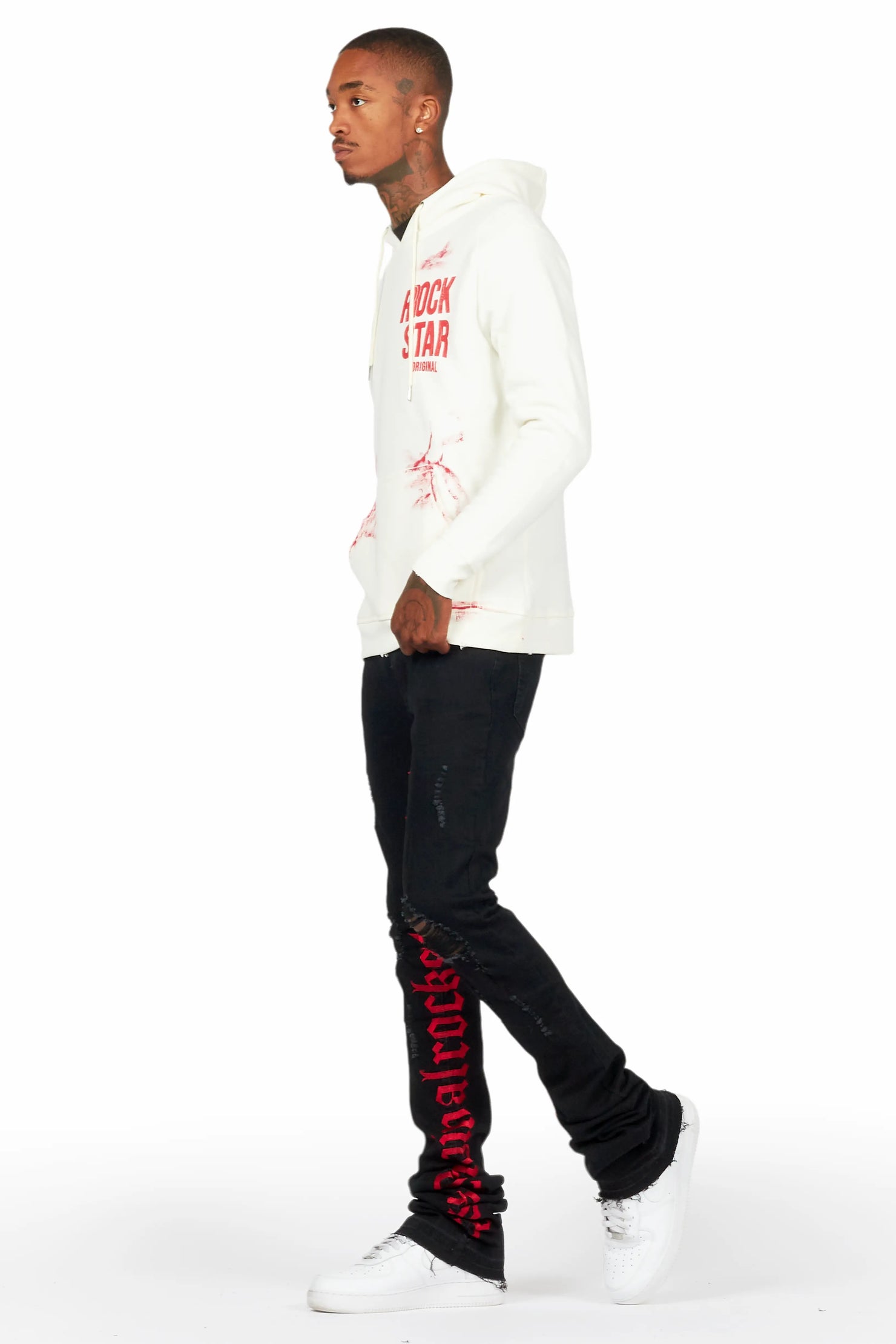 Colette Black Super Stacked Flare Jean