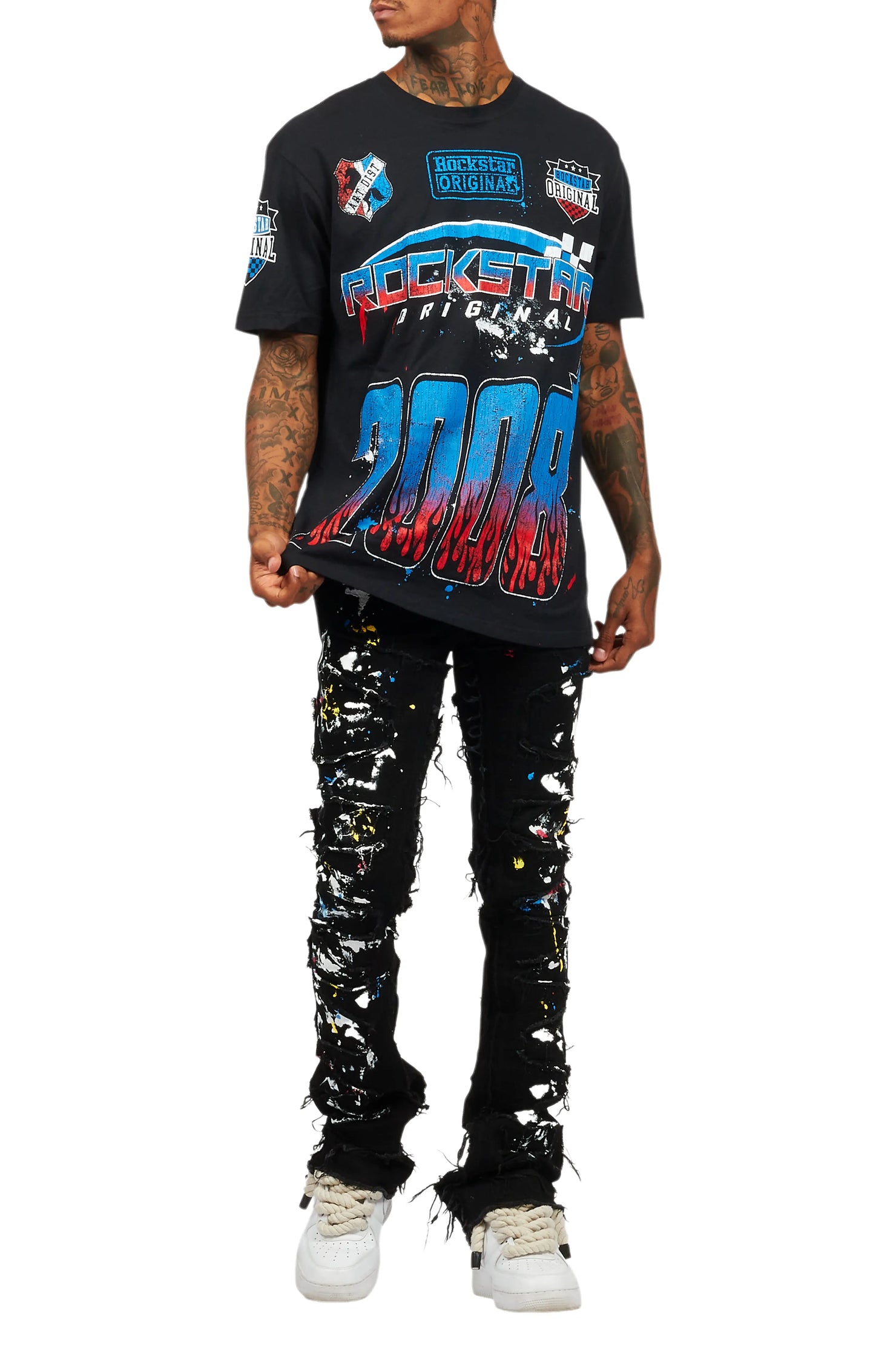 Amos Black/Multi Graphic T-Shirt