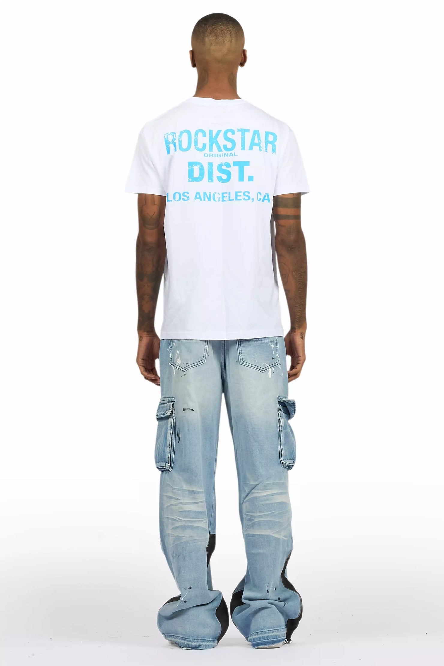 Lake White/Blue T-Shirt/Baggy Fit Jean Set