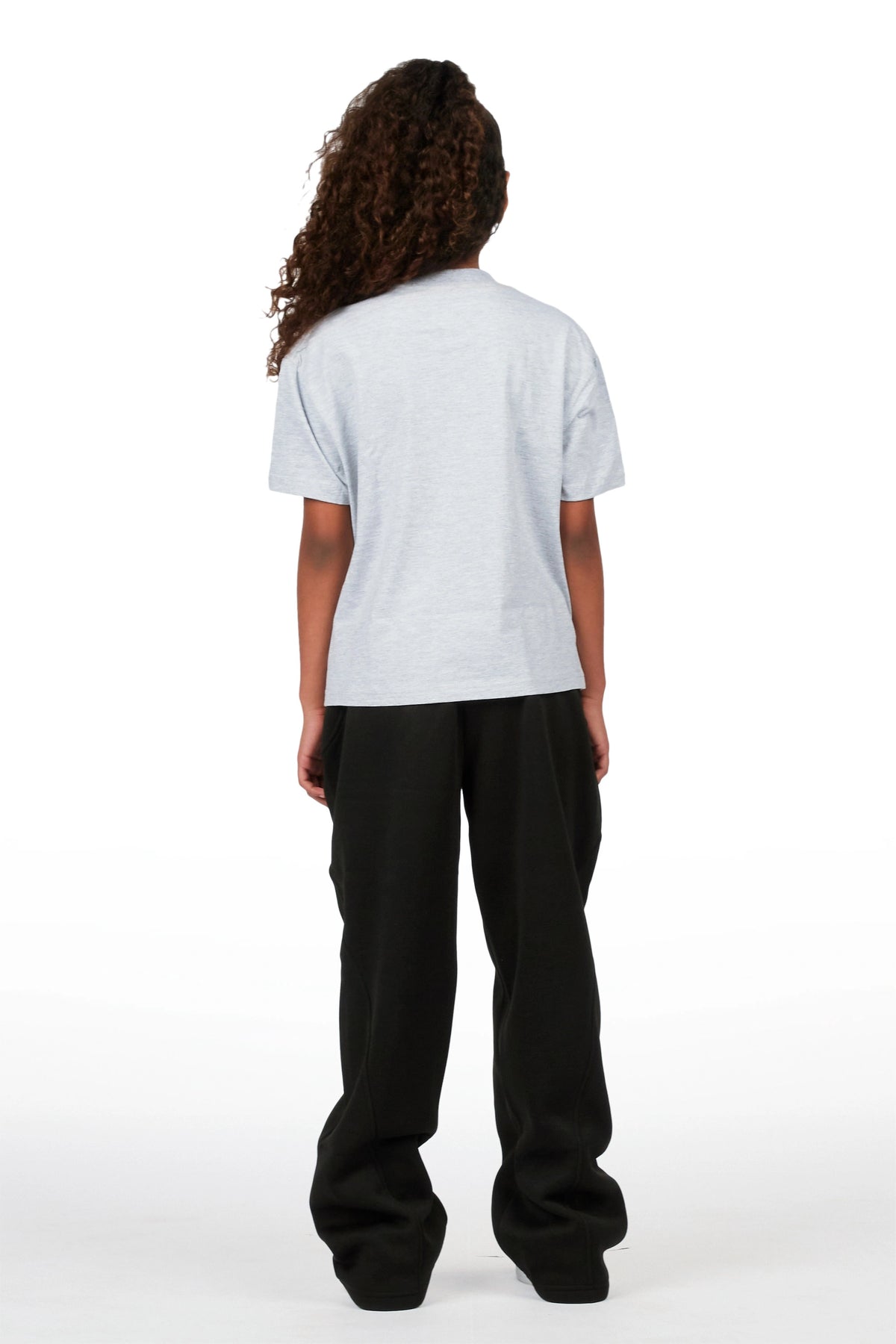 Girls Maximilliana Black Gabby Barrel Sweatpant