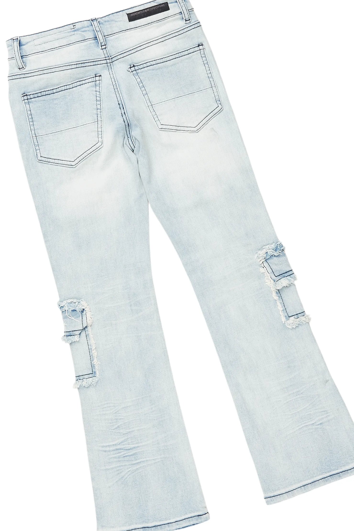 Boys Beau Vintage Green Hoodie/Stacked Flare Jean Set