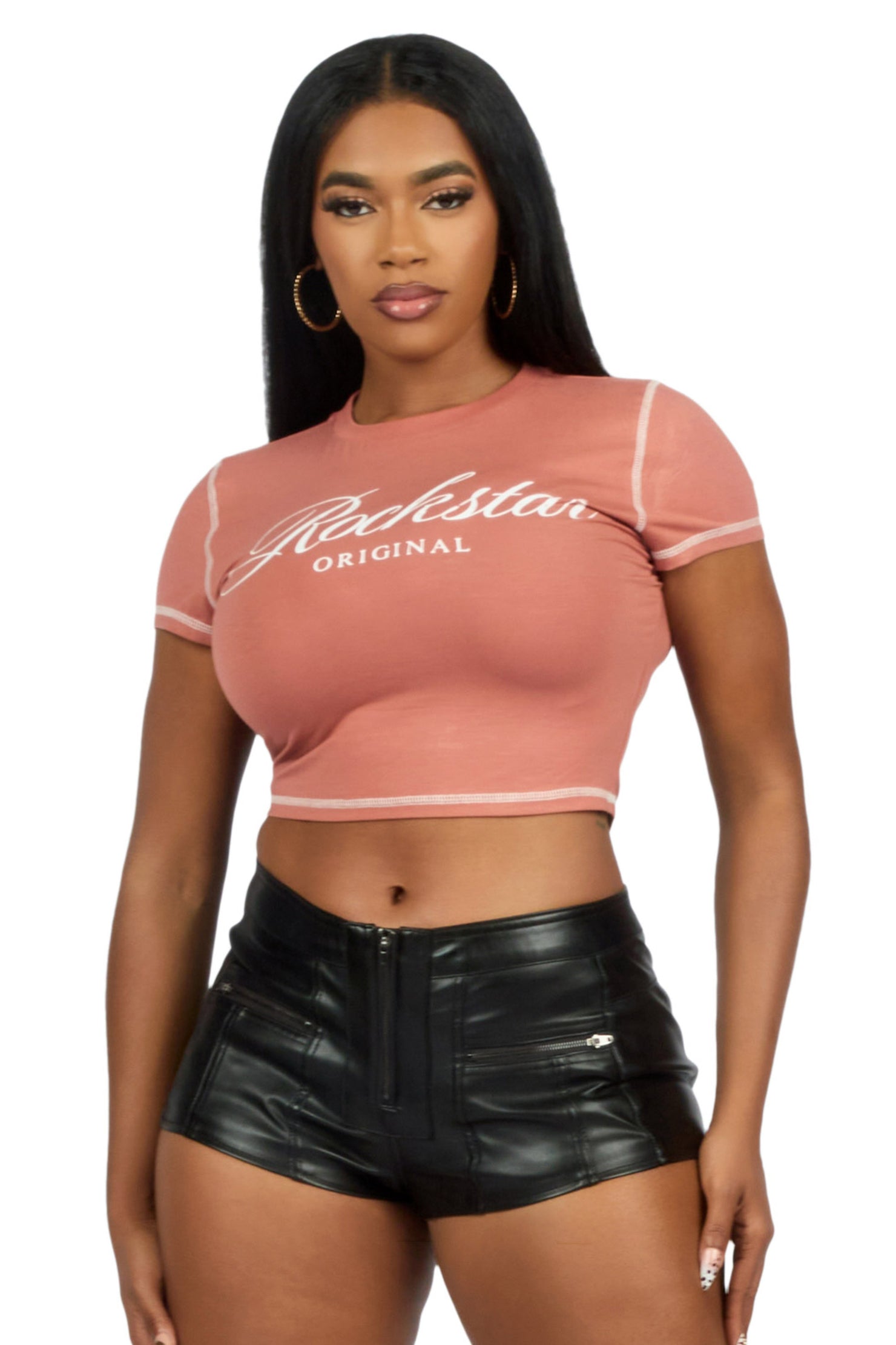 Sharae Mocha Baby Tee Shirt