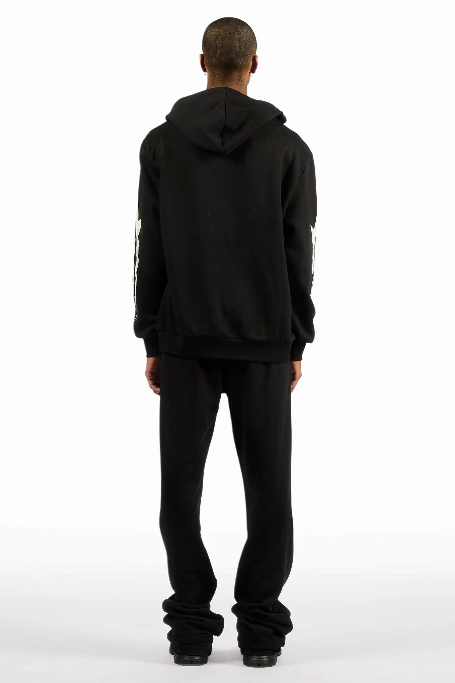 Kastell Black Hoodie/Stacked Pant Track Set