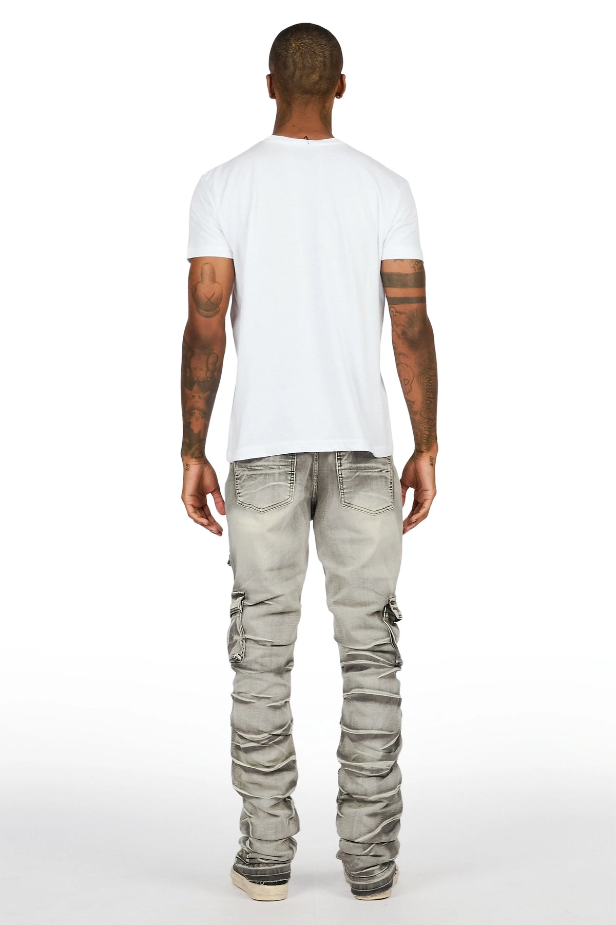 Gentry Light Grey Stacked Jean