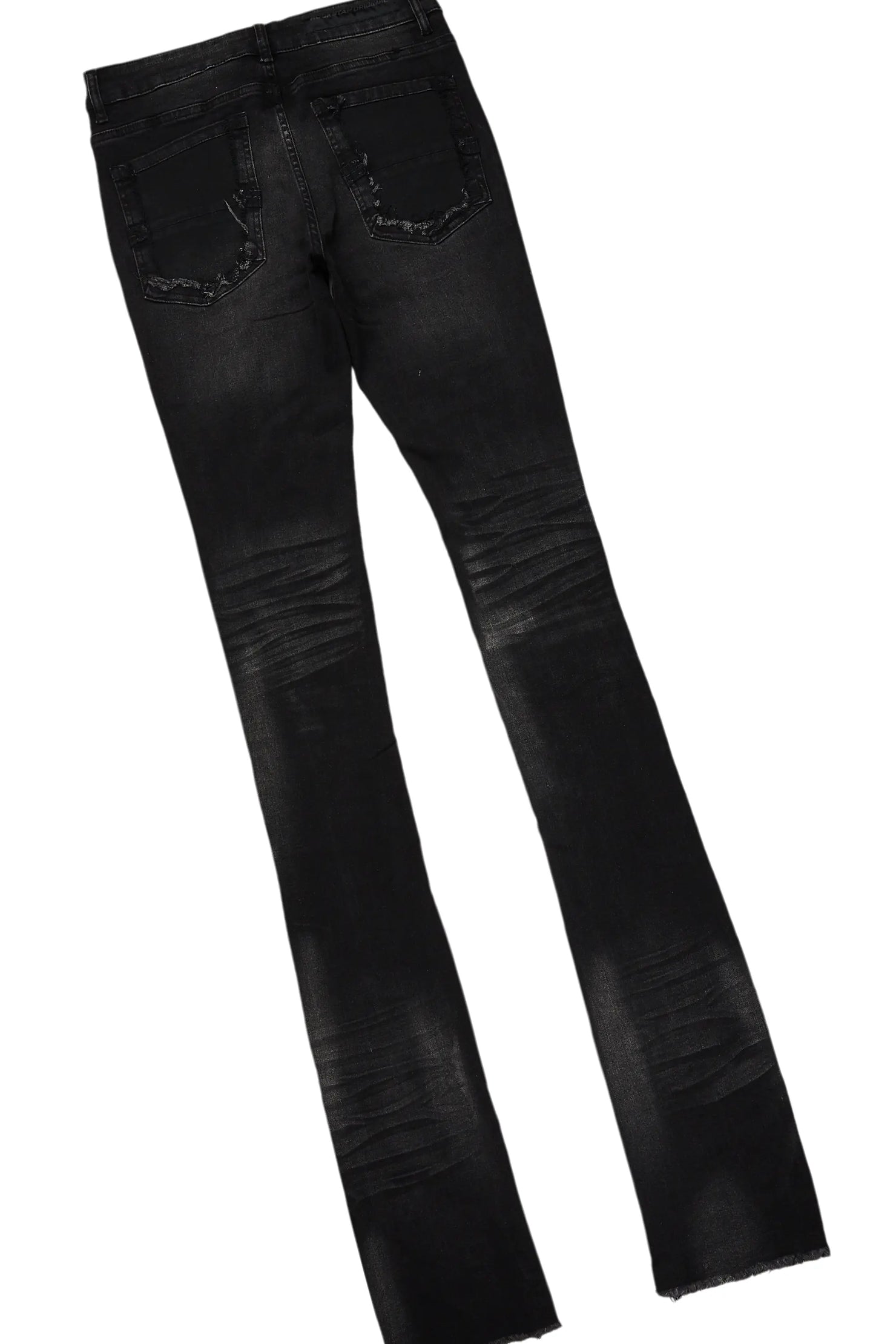 Amelie Black Long Sleeve T-Shirt/Stacked Flare Jean Bundle