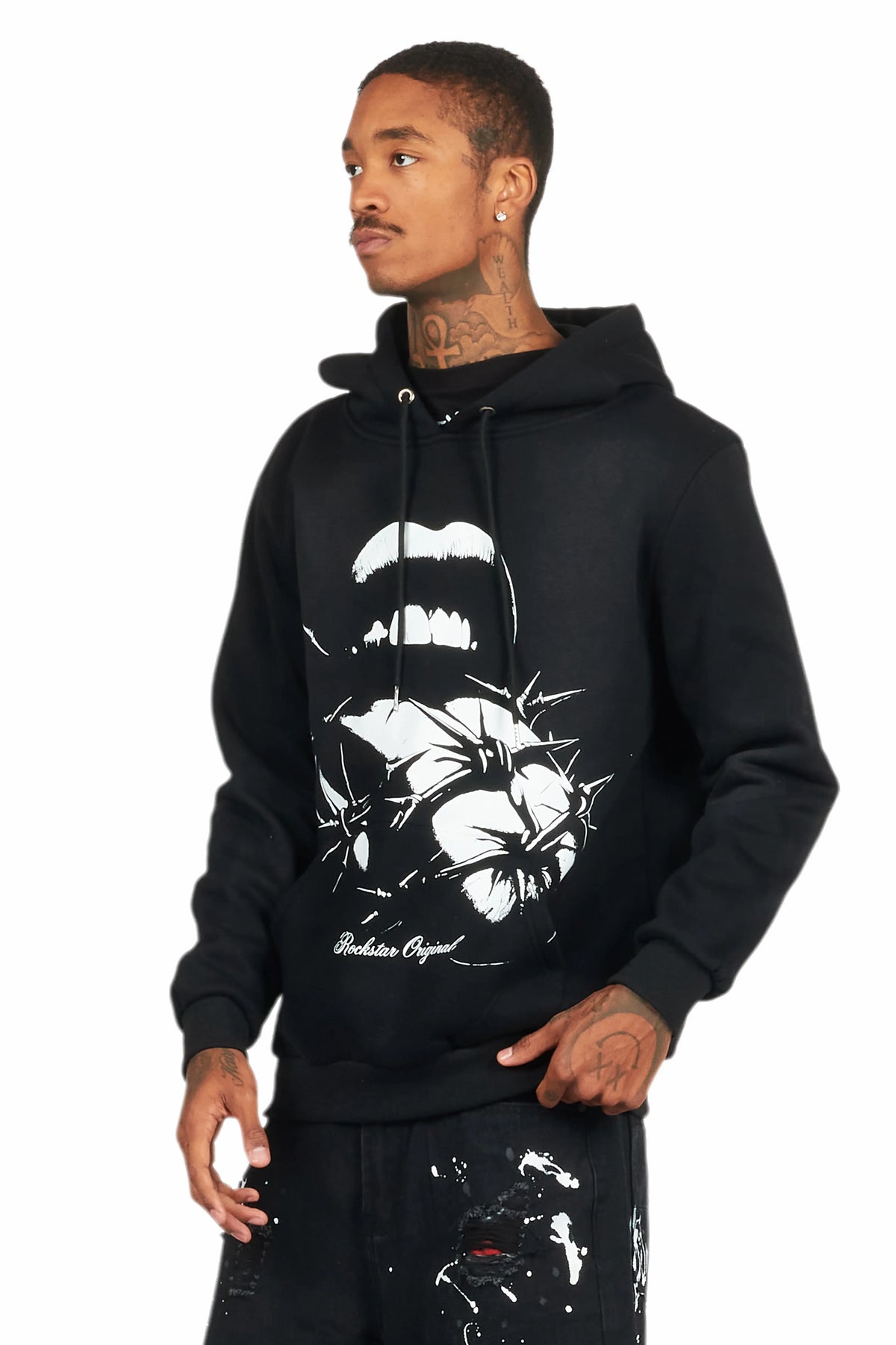 Schmear Black Graphic Hoodie