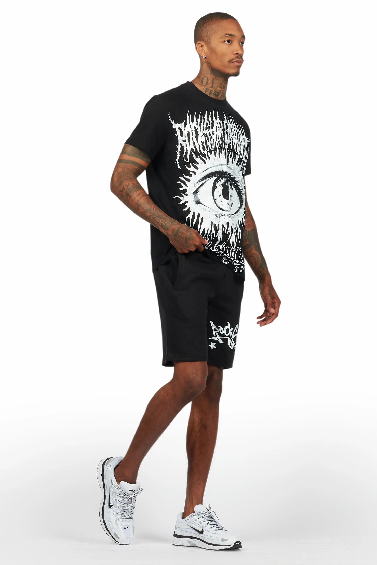 All Seeing Eyes Black Short Set