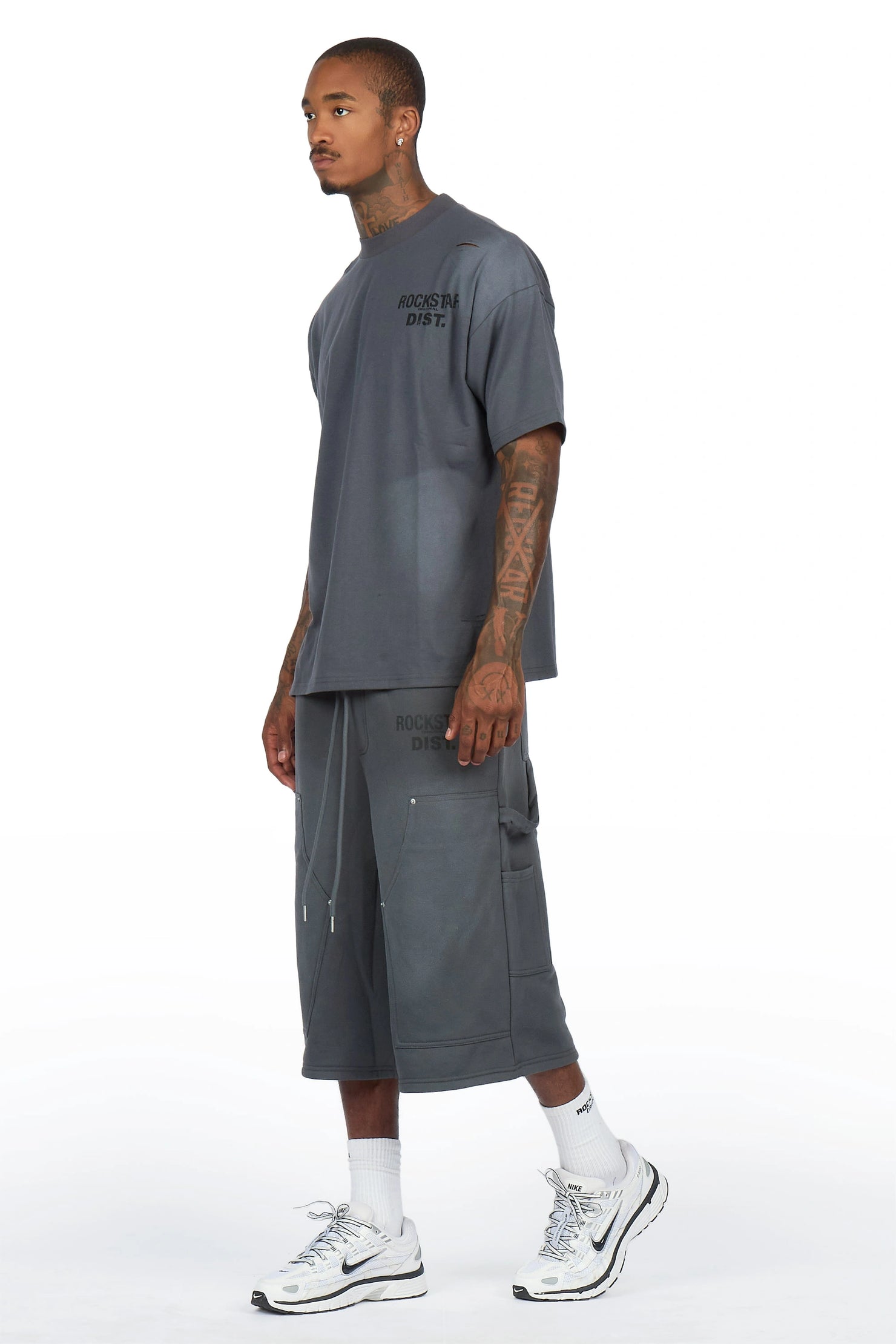 Finn Grey T-Shirt Jort Set