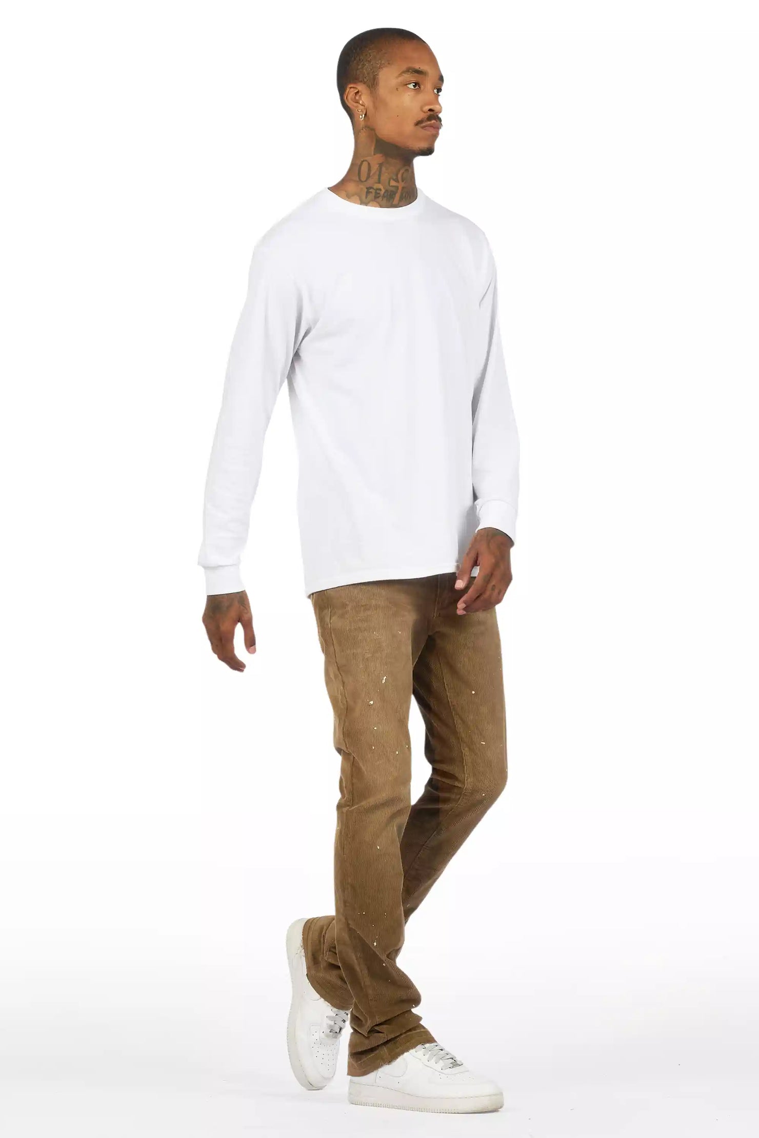 Sevyn Brown Stacked Flare Corduroy Pant