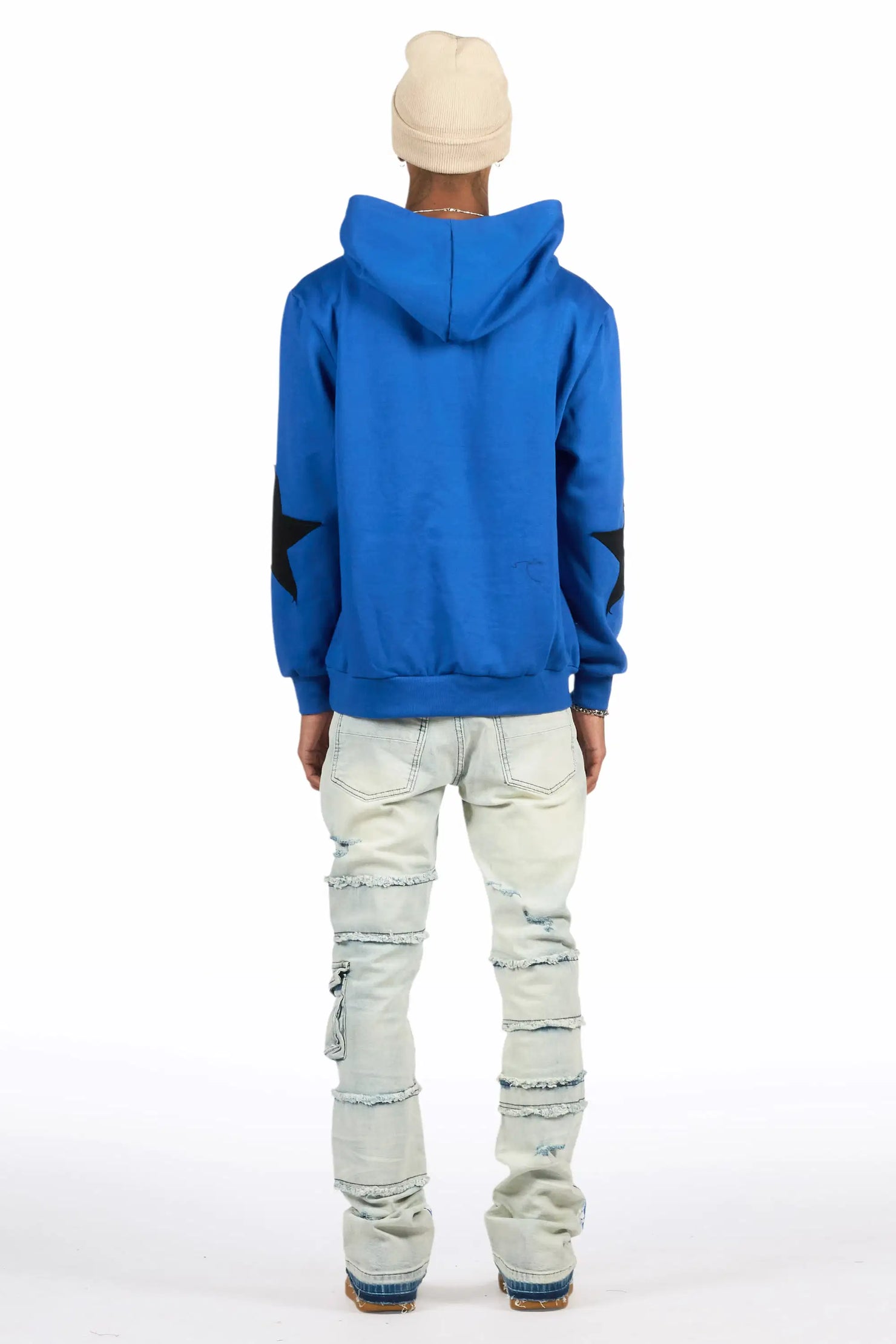 States 2.0 Royal/Light Blue Hoodie/Stacked Flare Jean Set
