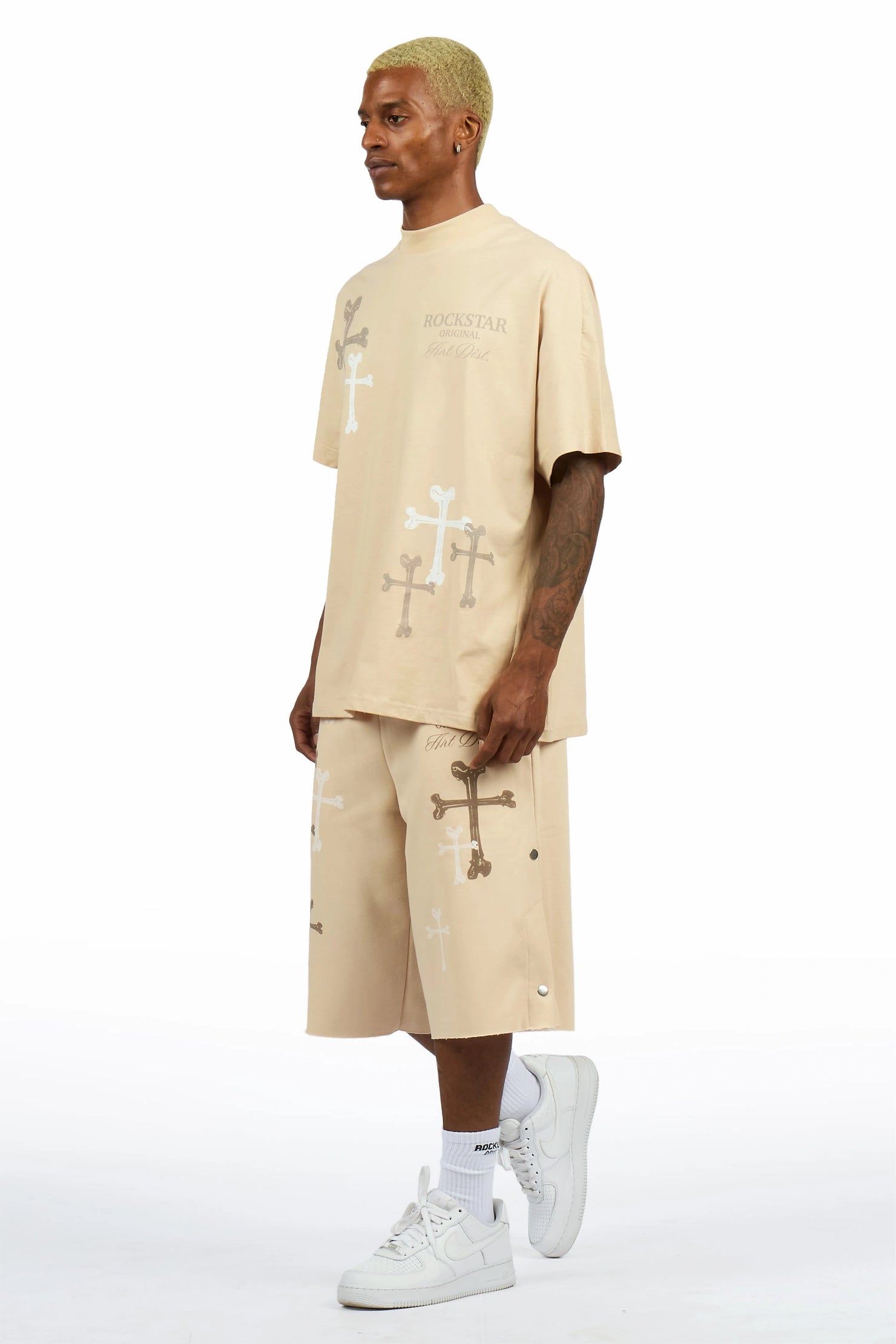 Roddy Beige T-Shirt/ Short Set