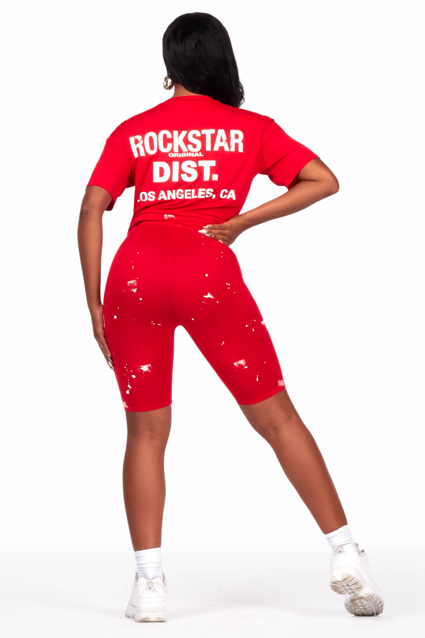 Living For It Red Bike Short Set