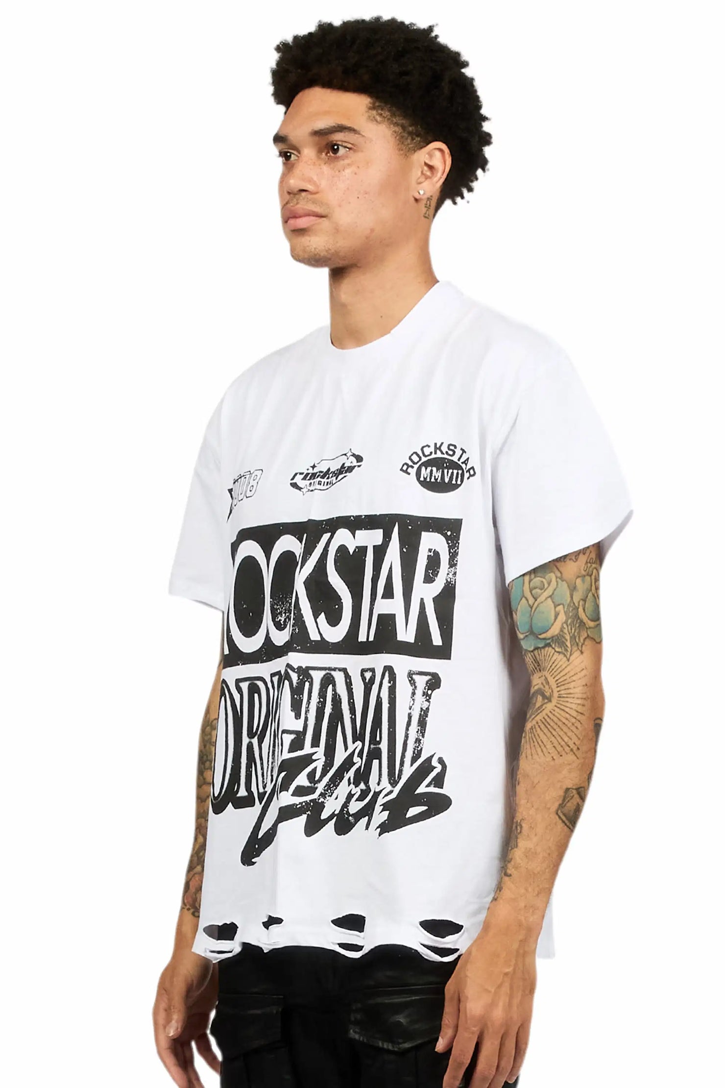 Rylok White Oversized Graphic T-Shirt