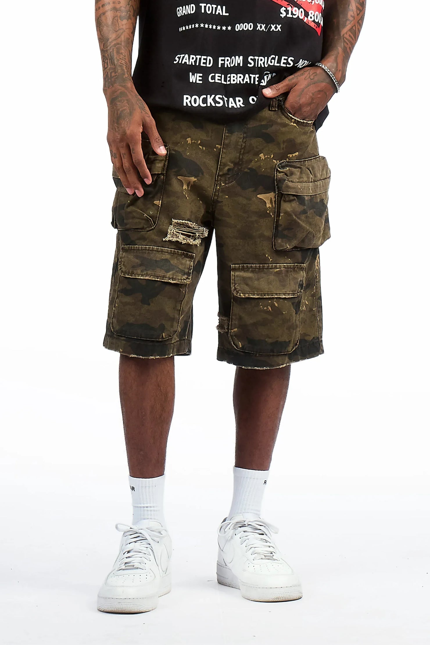 Savion Camo Denim Short