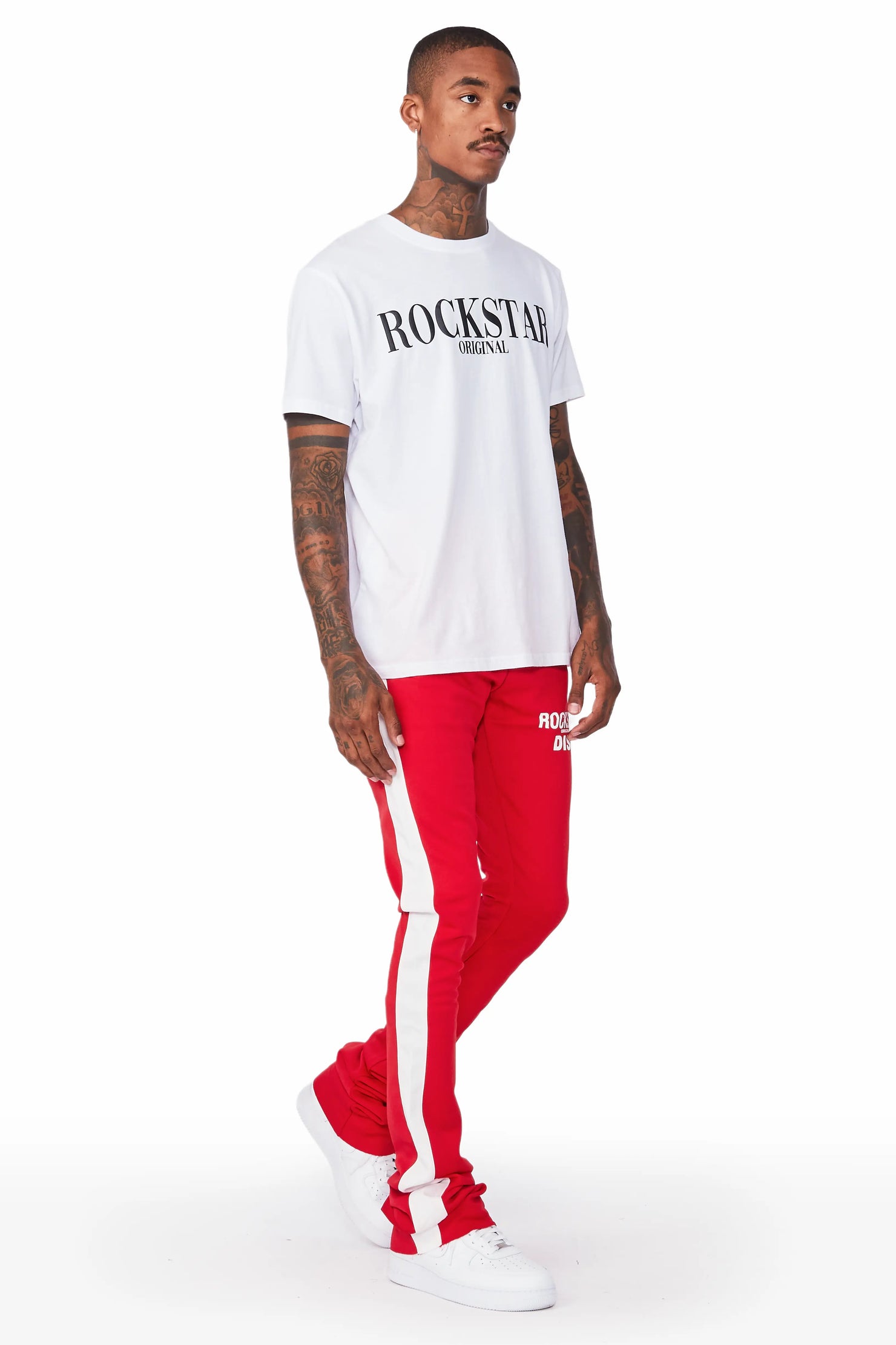 Landry Red Super Stacked Track Pant