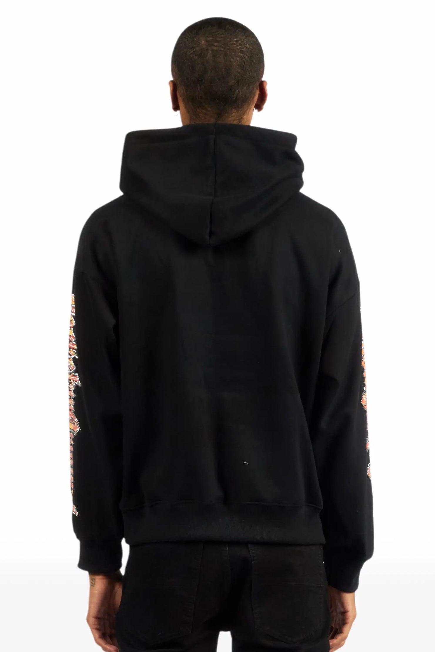 Jag Black Rhinestone Oversized Hoodie