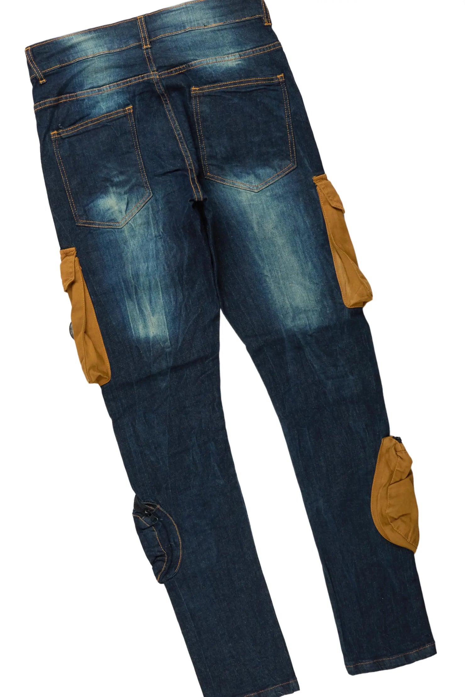 Deathrown Beige T-Shirt Slim Fit Cargo Jean Bundle