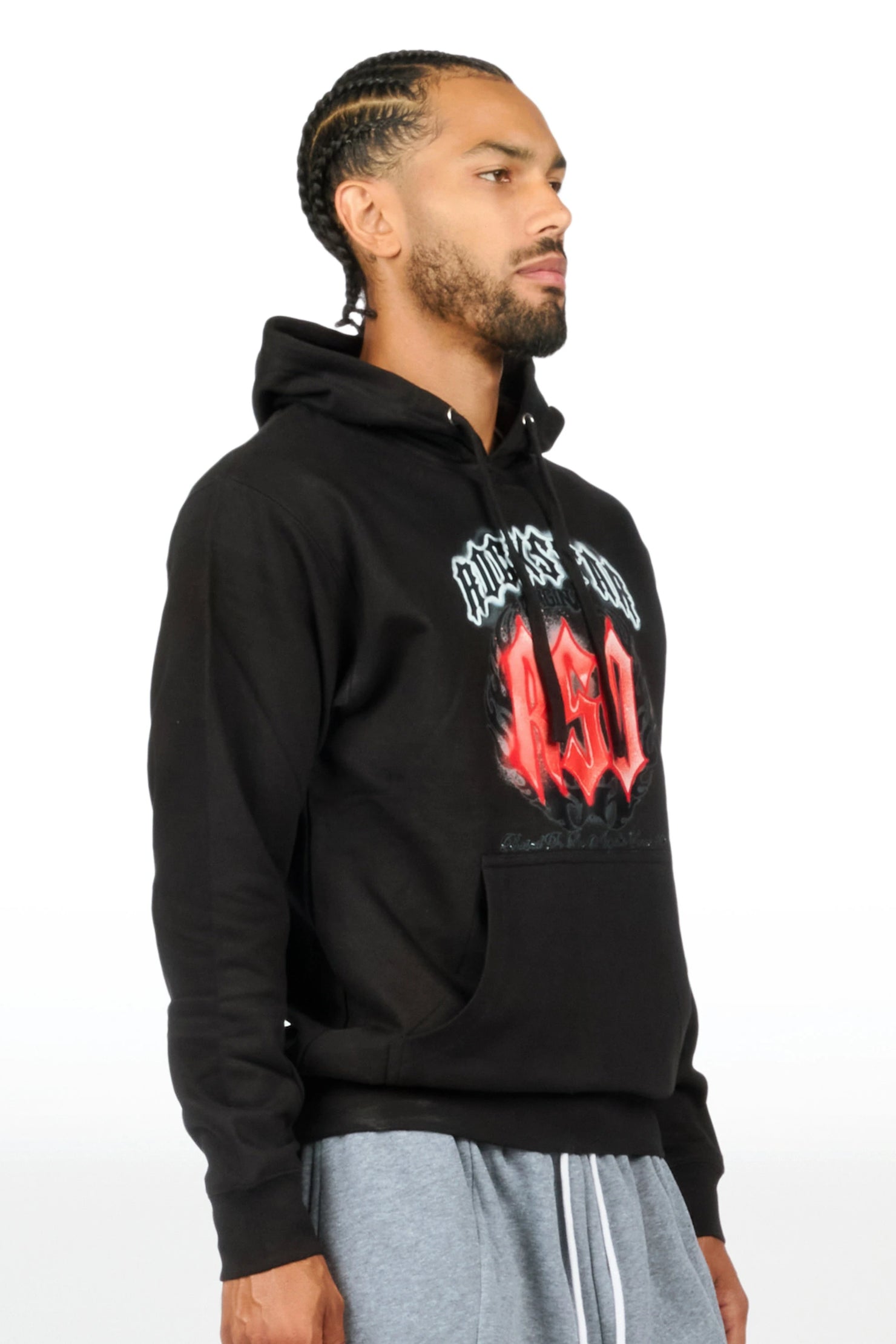 Dante Black Graphic Hoodie