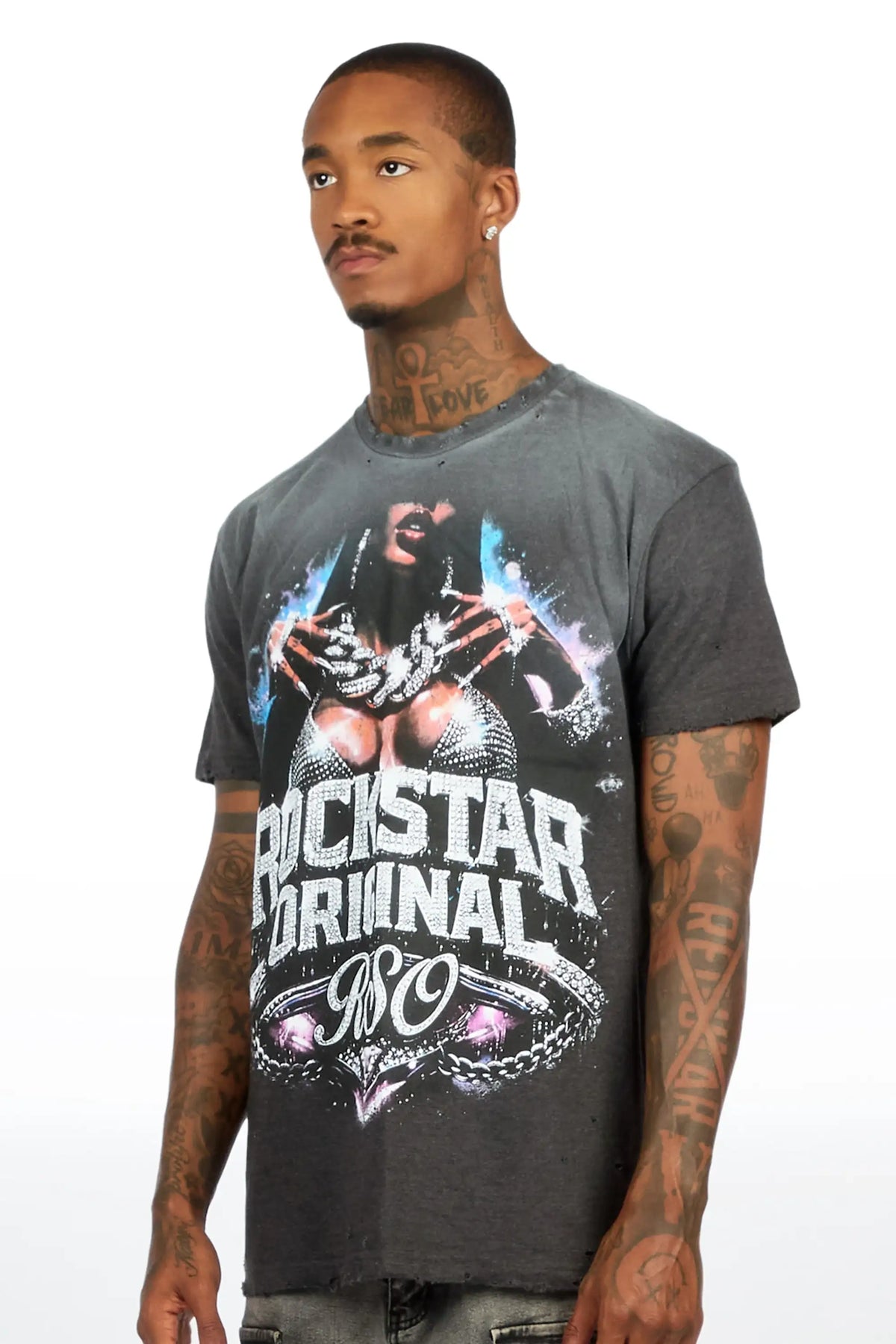Newell Charcoal Oversized Graphic T-Shirt