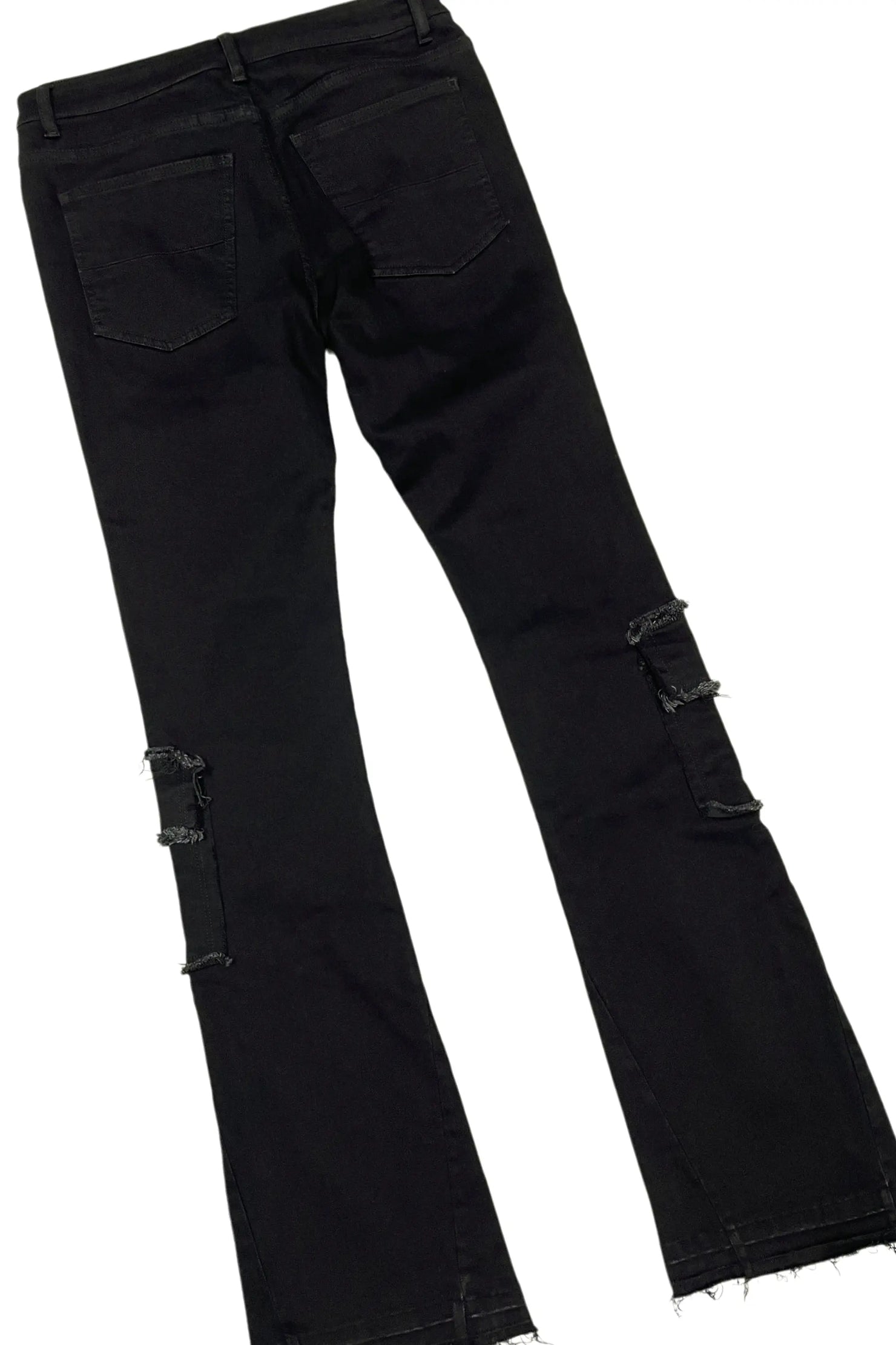 Fagan Red Knit Sweater & Tyrell Stacked Flare Jean Bundle